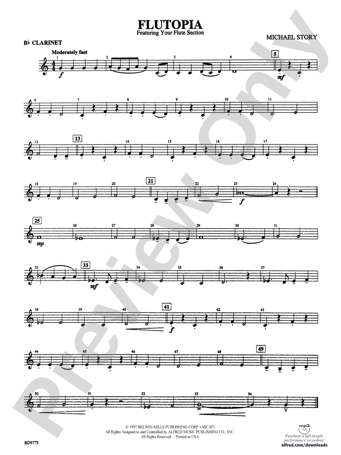 Flutopia (featuring your Flute Section): 1st B-flat Clarinet