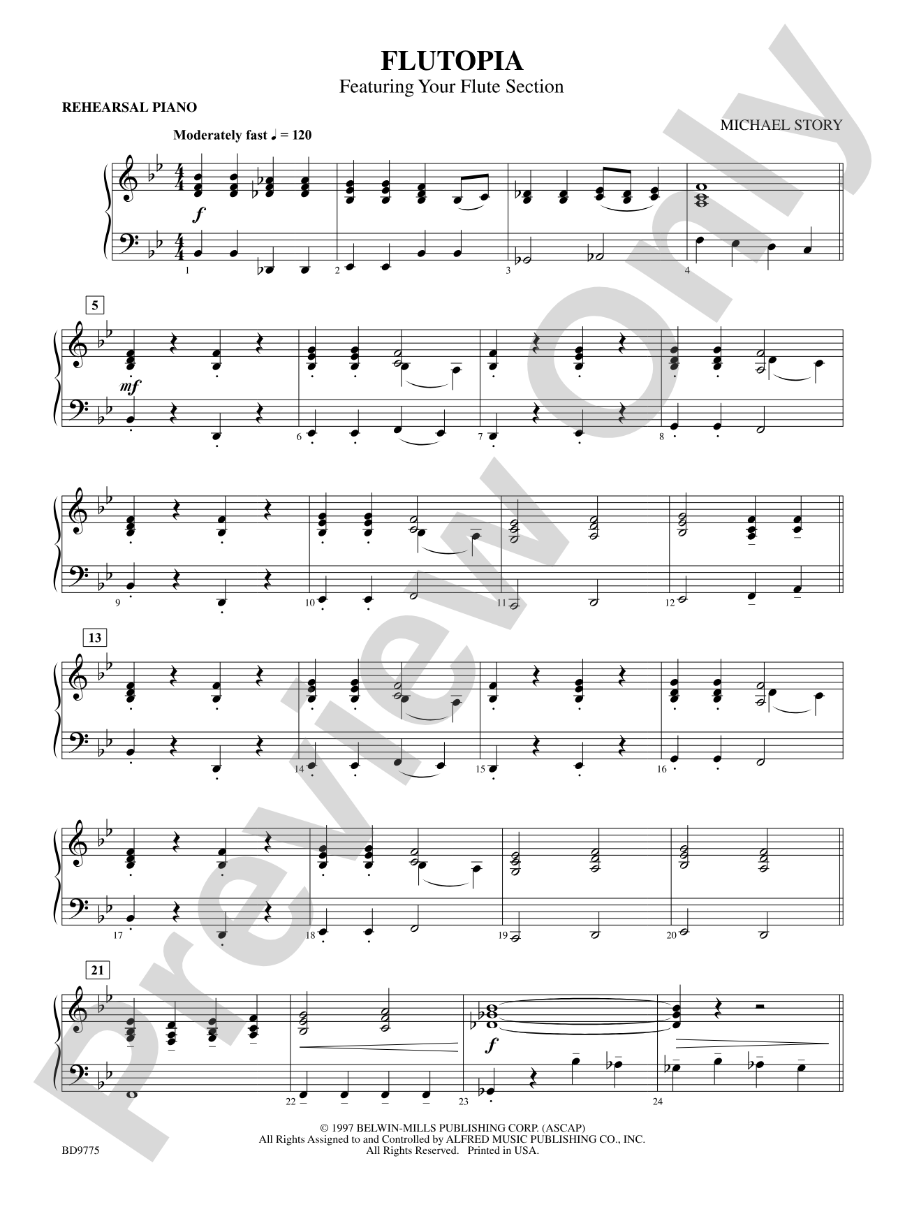 Flutopia (featuring your Flute Section): Piano Accompaniment