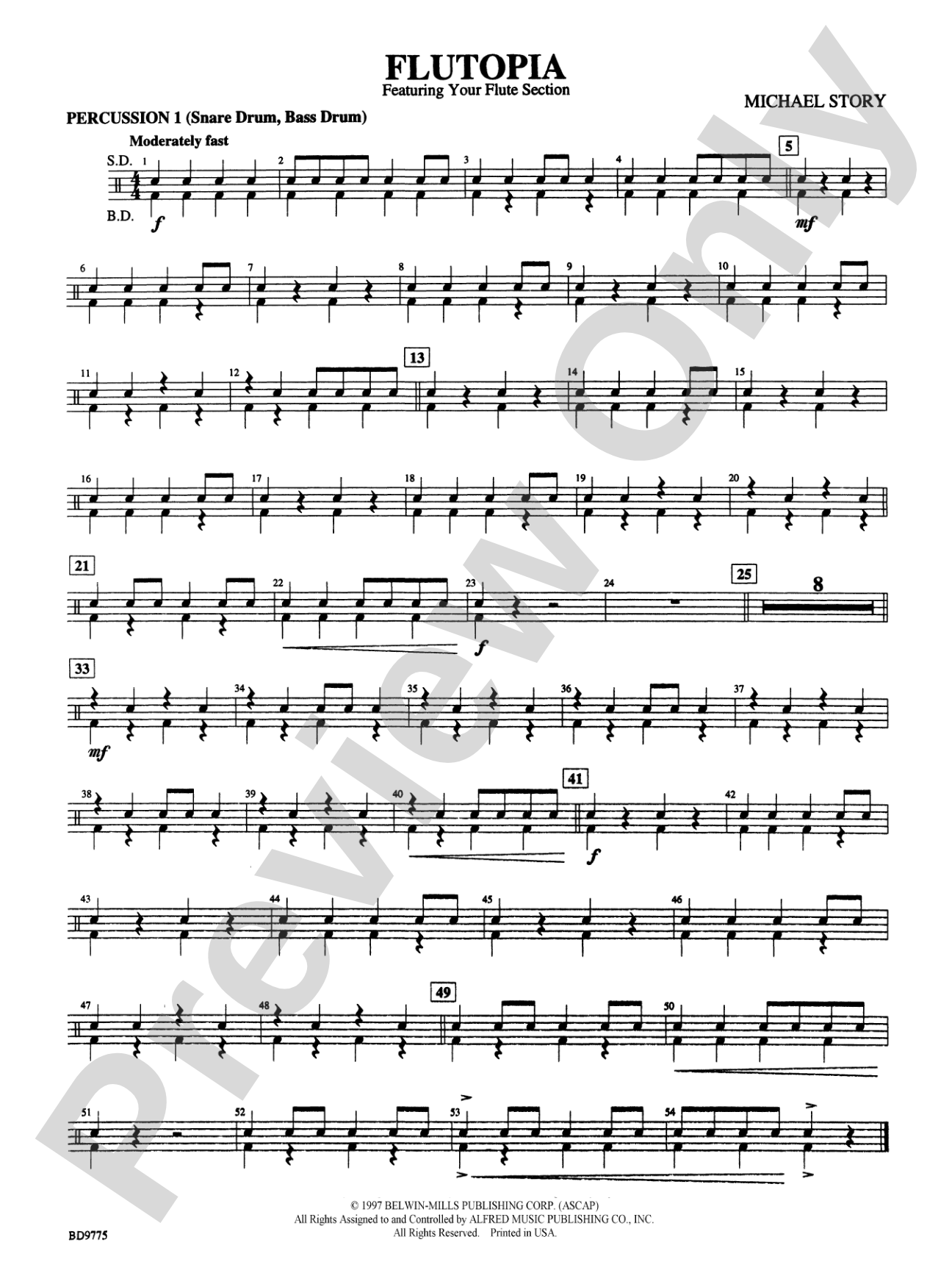 Flutopia (featuring your Flute Section): 1st Percussion