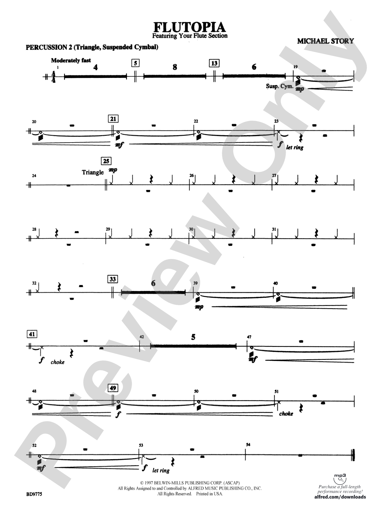Flutopia (featuring your Flute Section): 2nd Percussion
