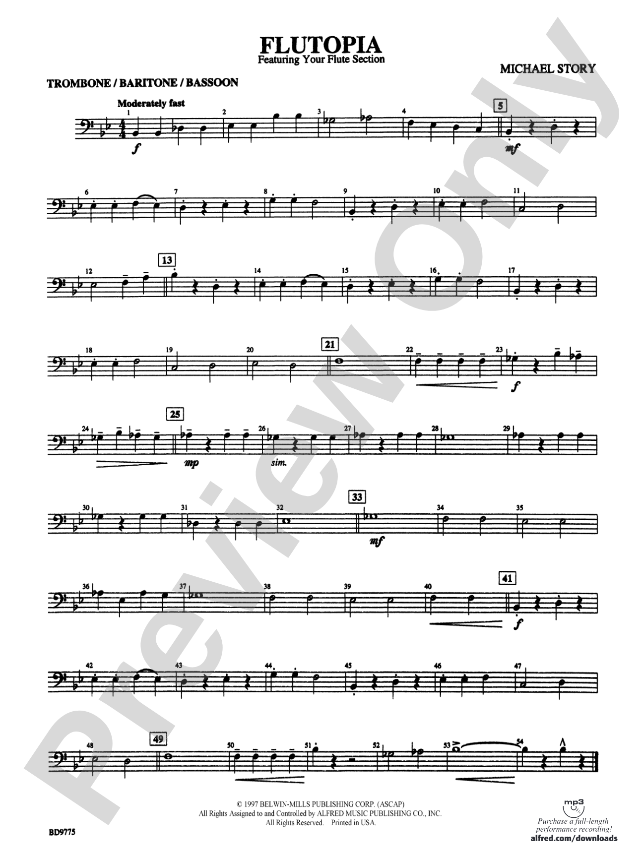Flutopia (featuring your Flute Section): 1st Trombone