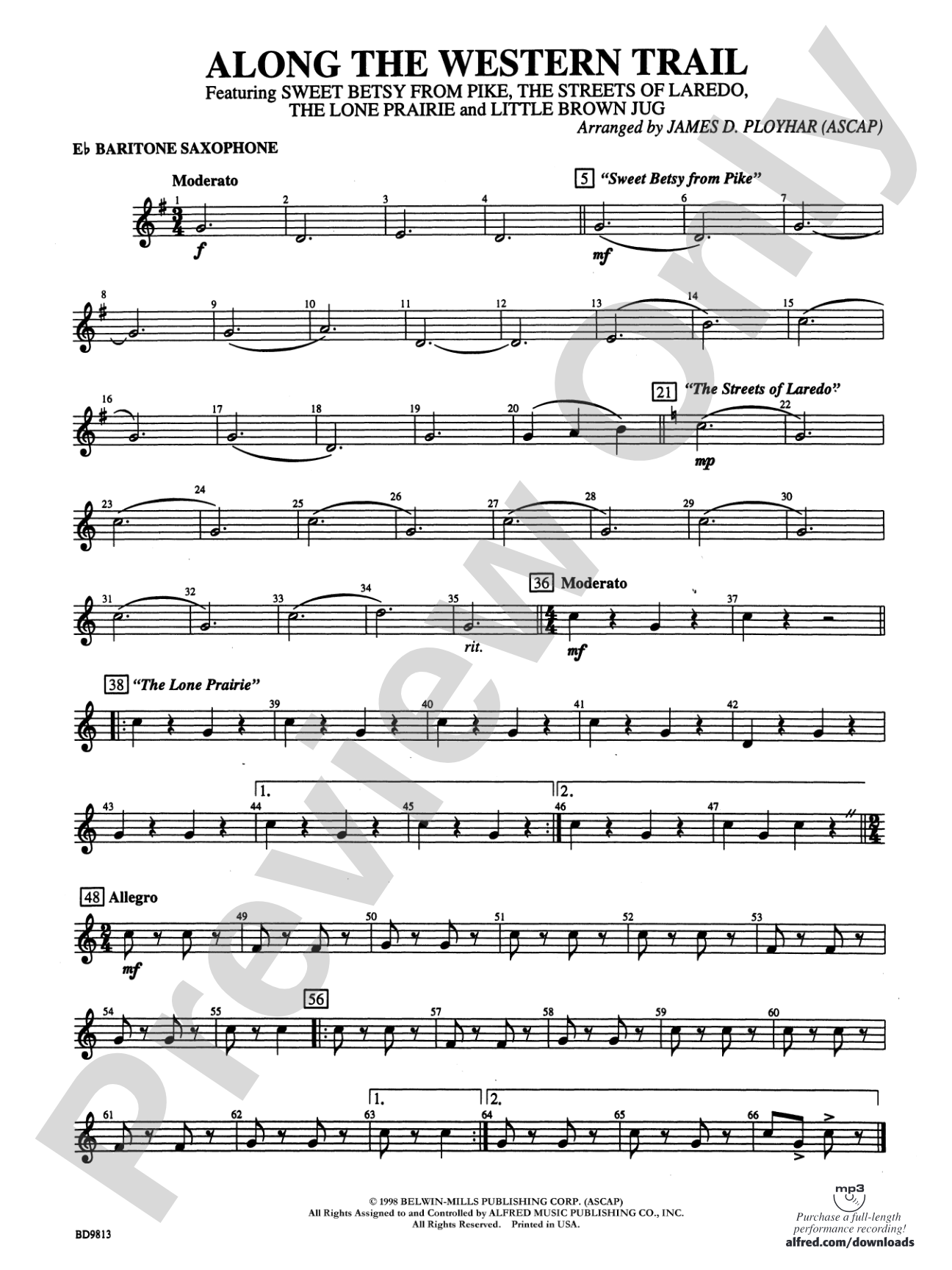 Along the Western Trail: E-flat Baritone Saxophone