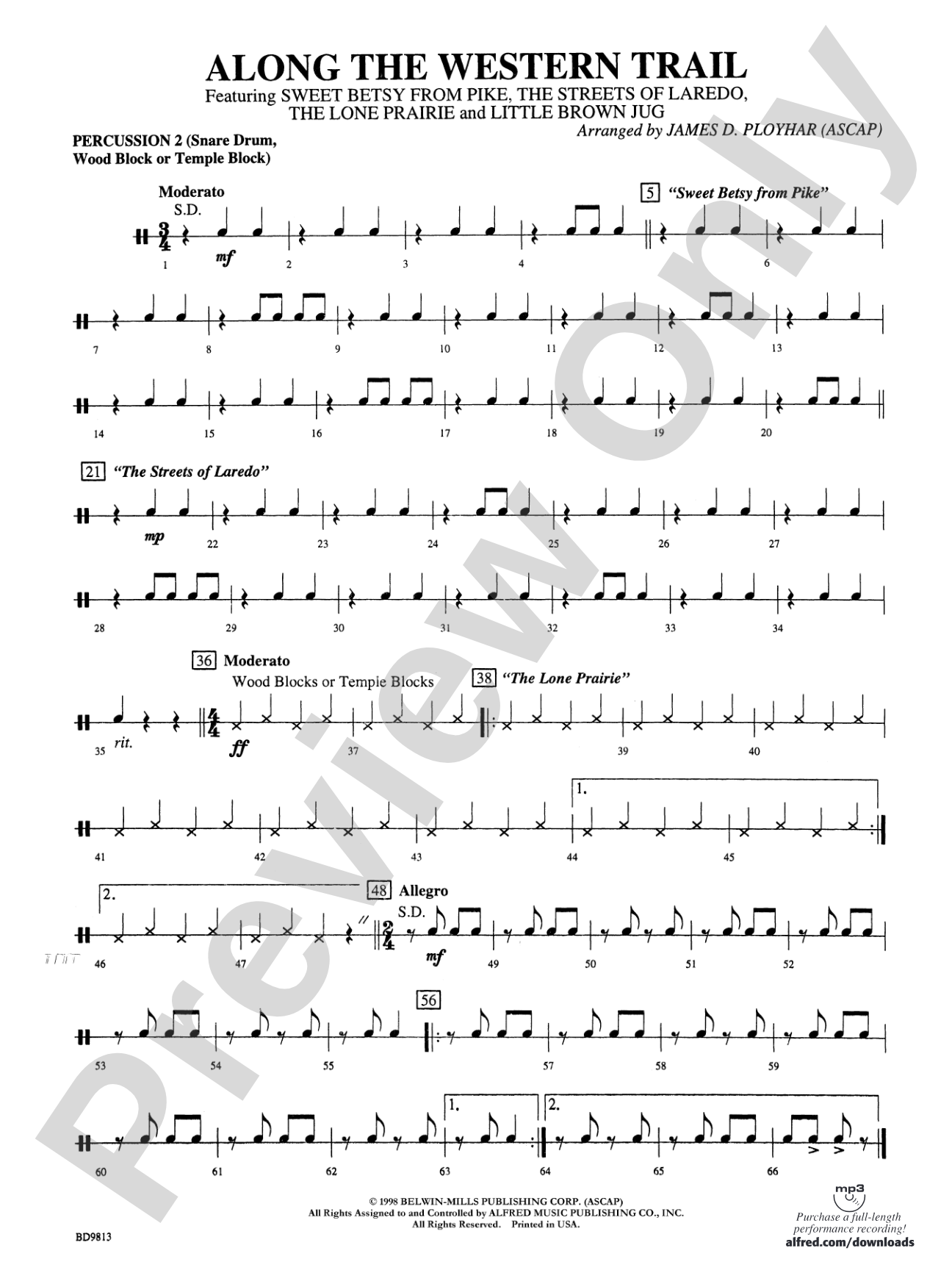 Along the Western Trail: 2nd Percussion
