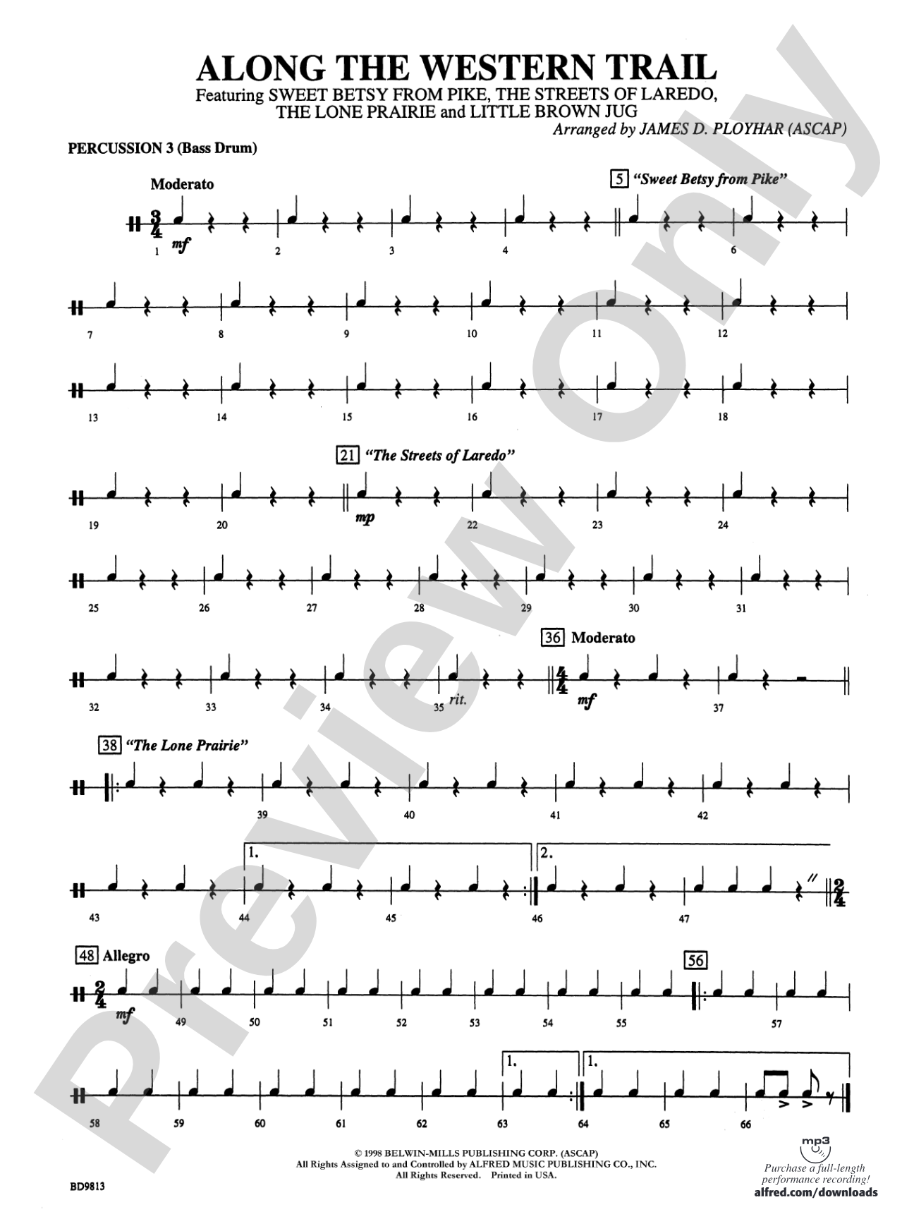 Along the Western Trail: 3rd Percussion