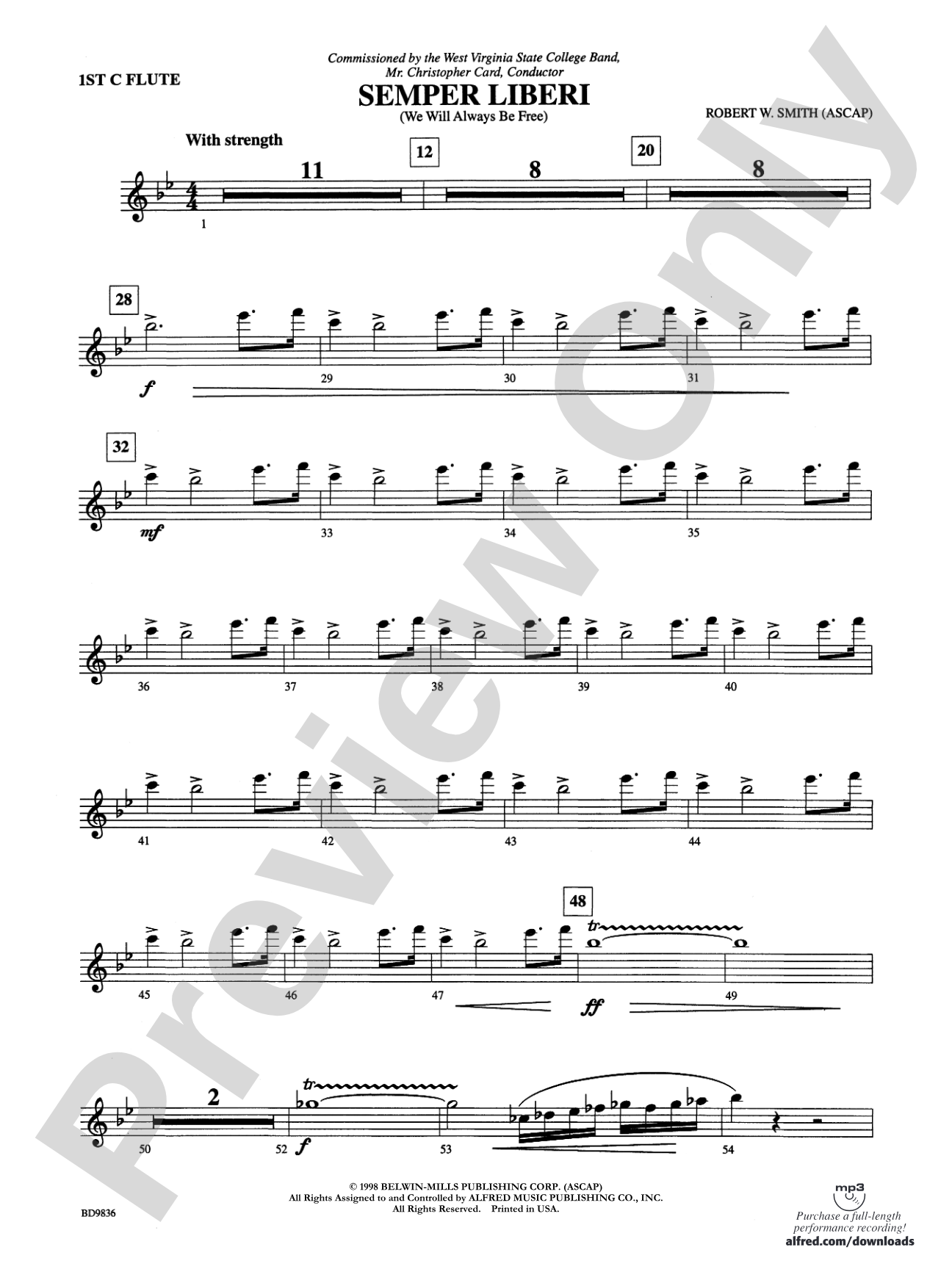 Semper Liberi (We Will Always Be Free): Flute
