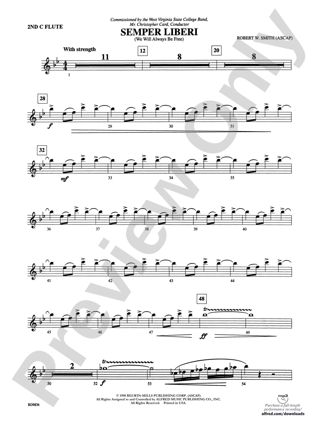 Semper Liberi (We Will Always Be Free): 2nd Flute