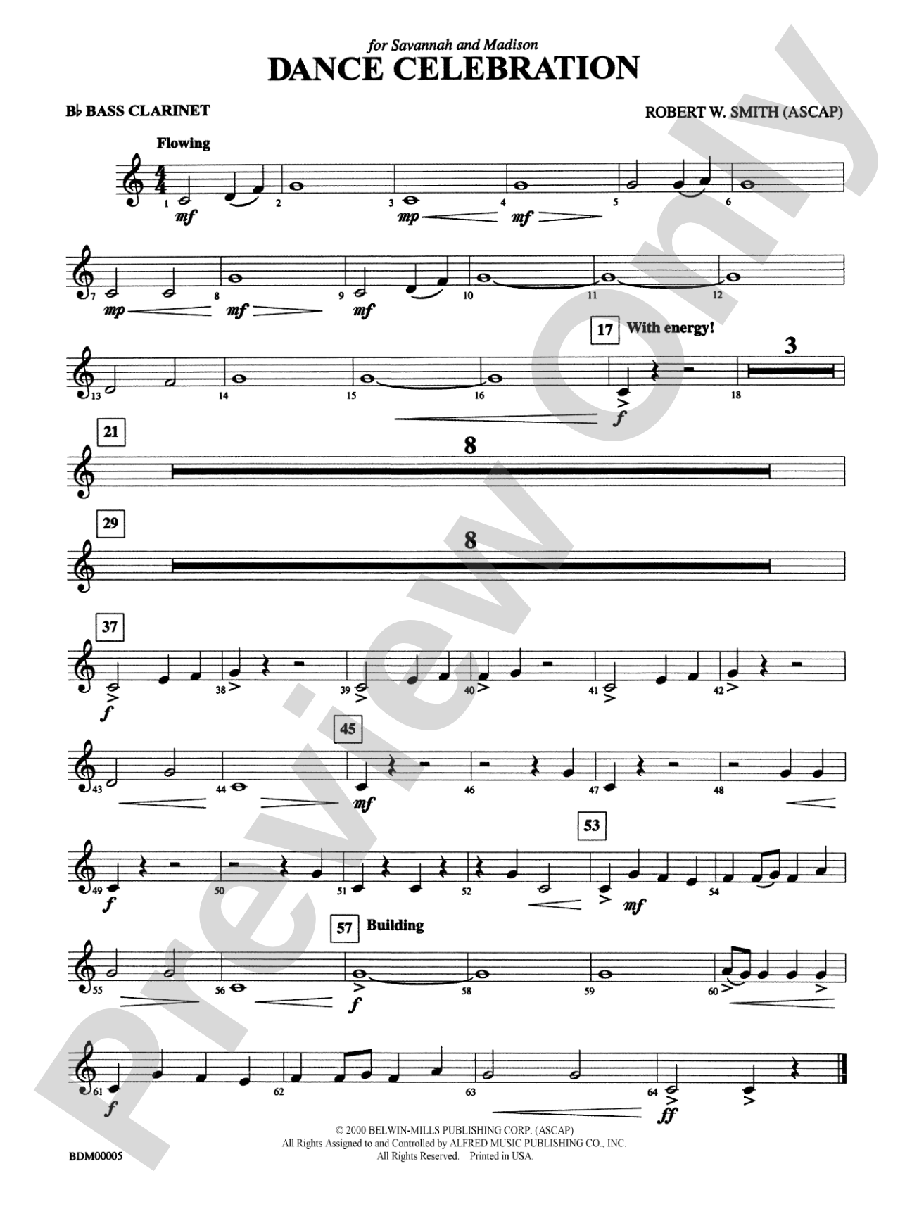 Dance Celebration: B-flat Bass Clarinet