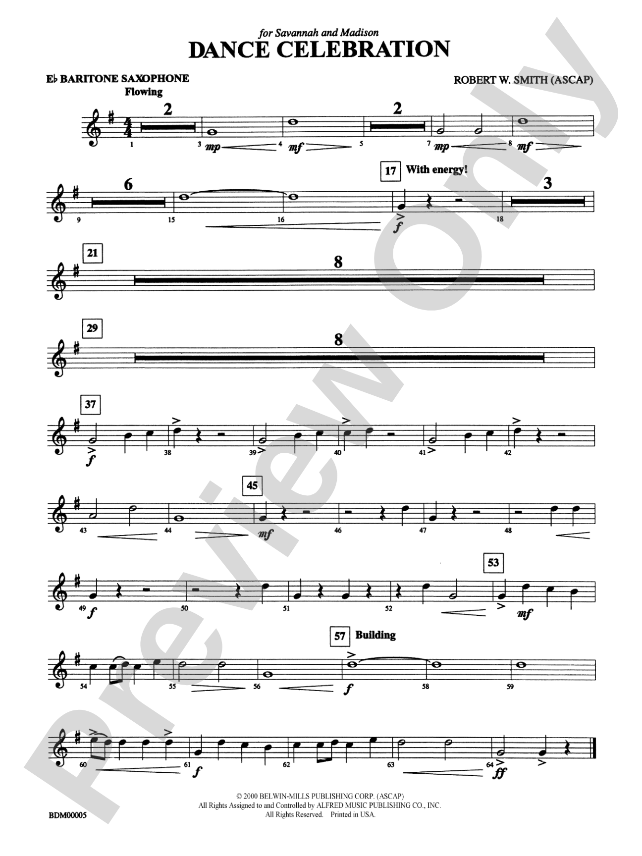Dance Celebration: E-flat Baritone Saxophone