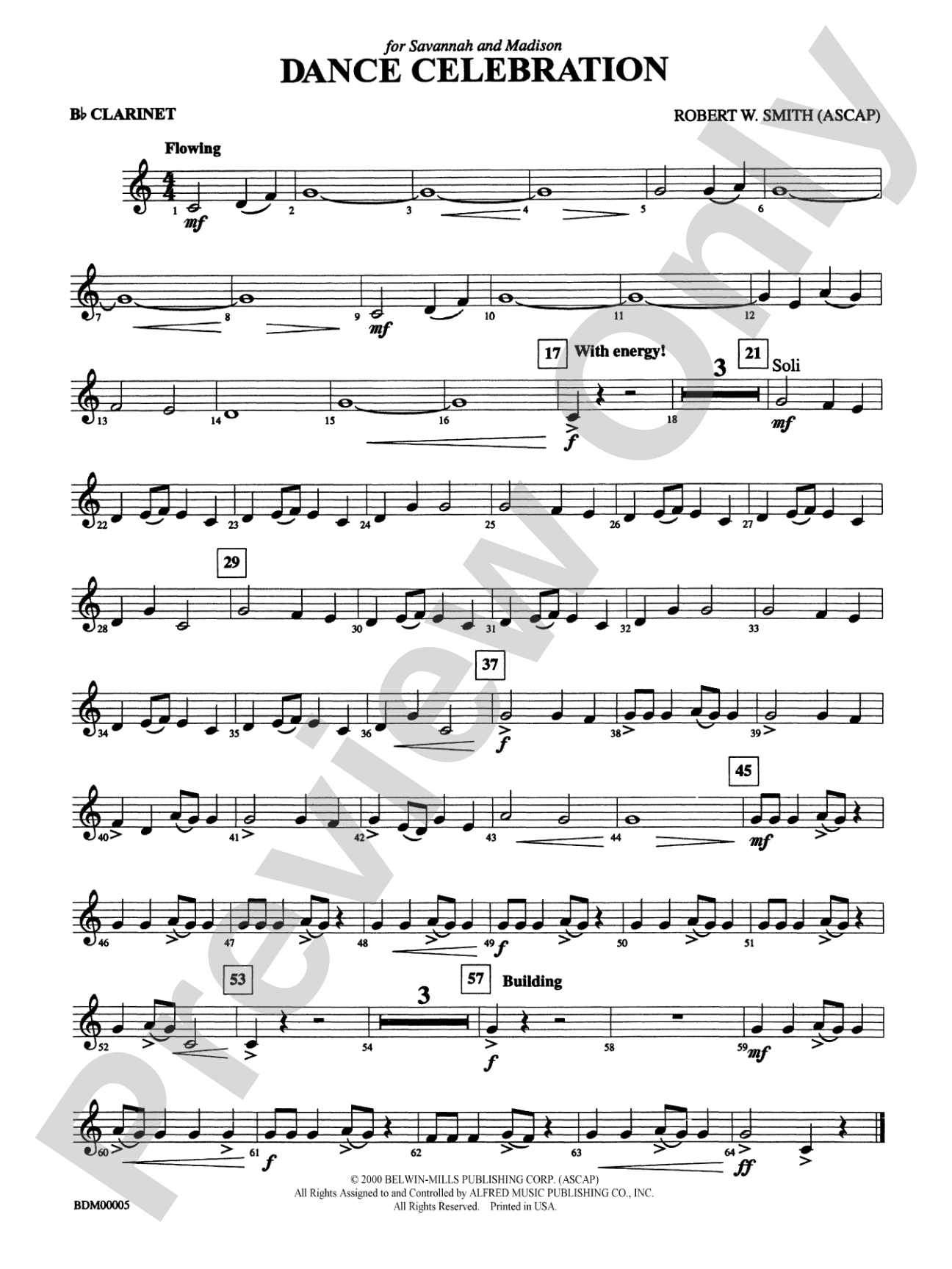 Dance Celebration: 1st B-flat Clarinet