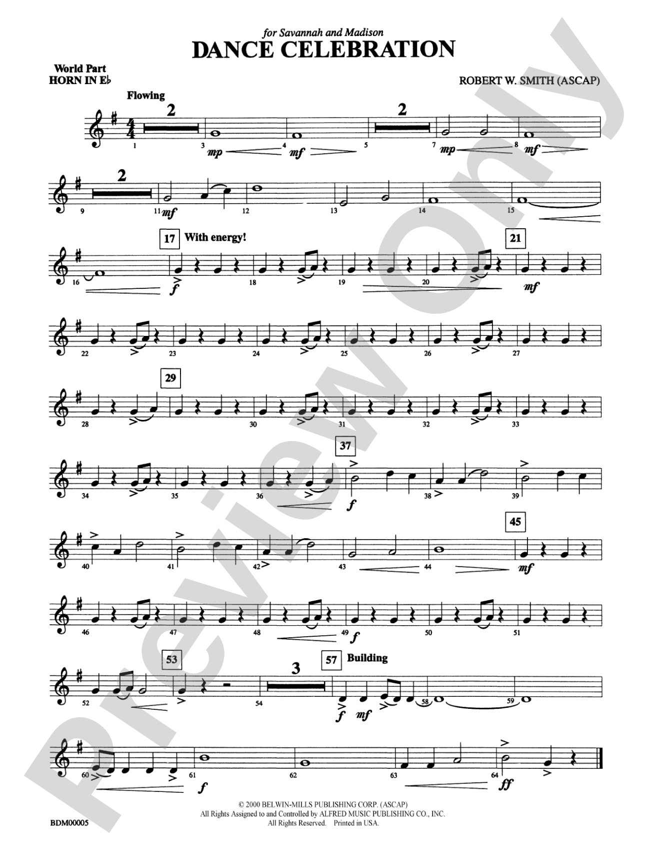 Dance Celebration: (wp) 1st Horn in E-flat