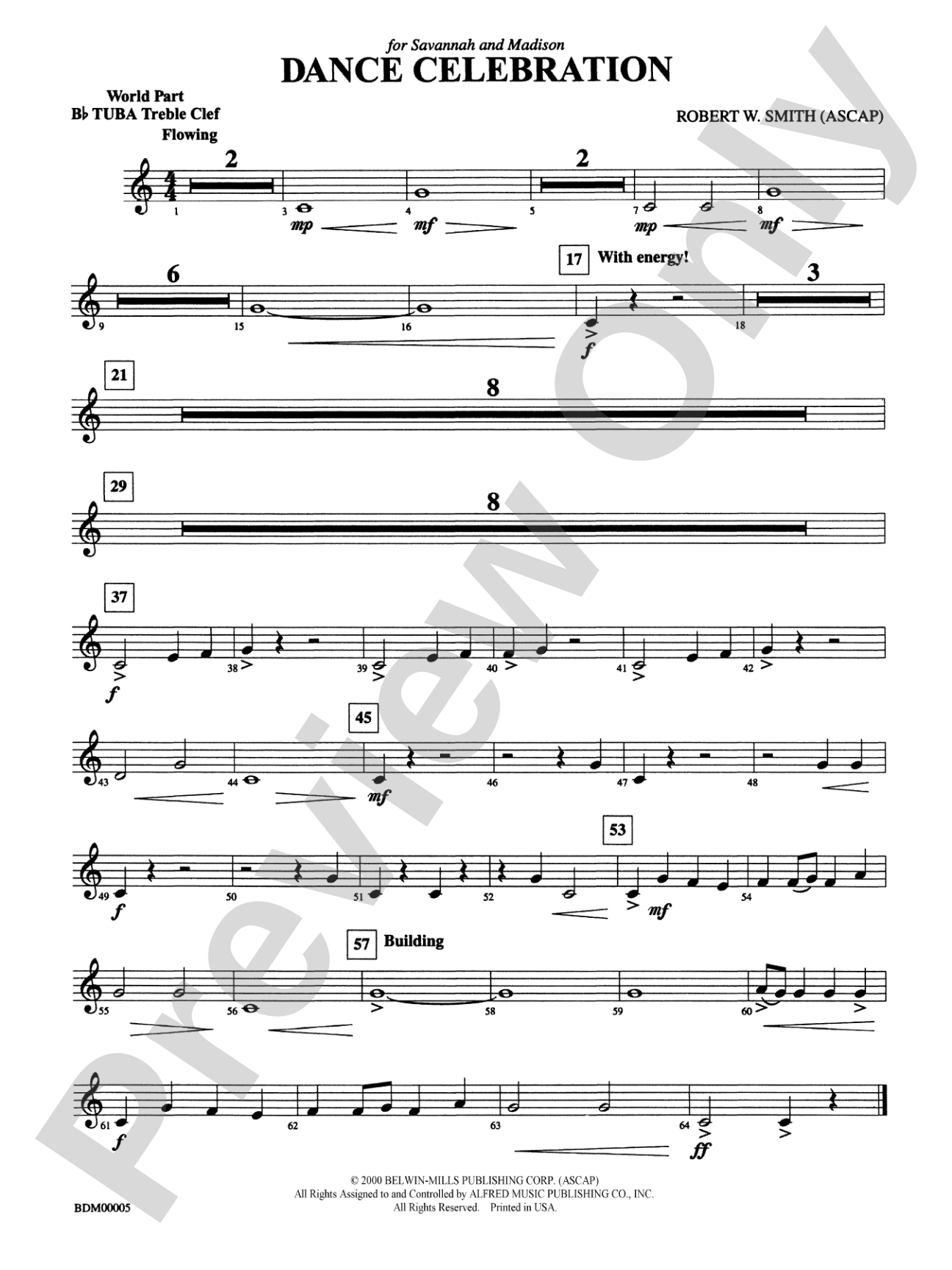 Dance Celebration: (wp) B-flat Tuba T.C.