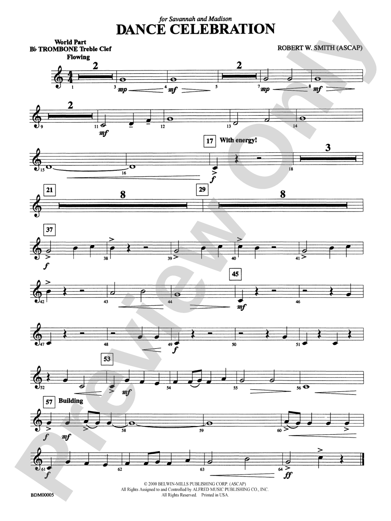Dance Celebration: (wp) 1st B-flat Trombone T.C.