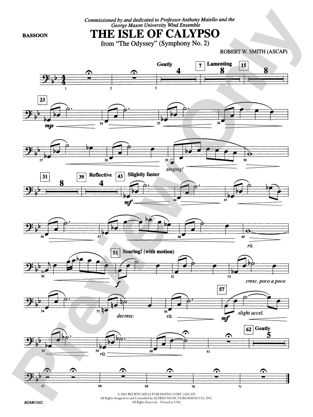 The Isle of Calypso (from The Odyssey (Symphony No. 2)): Bassoon