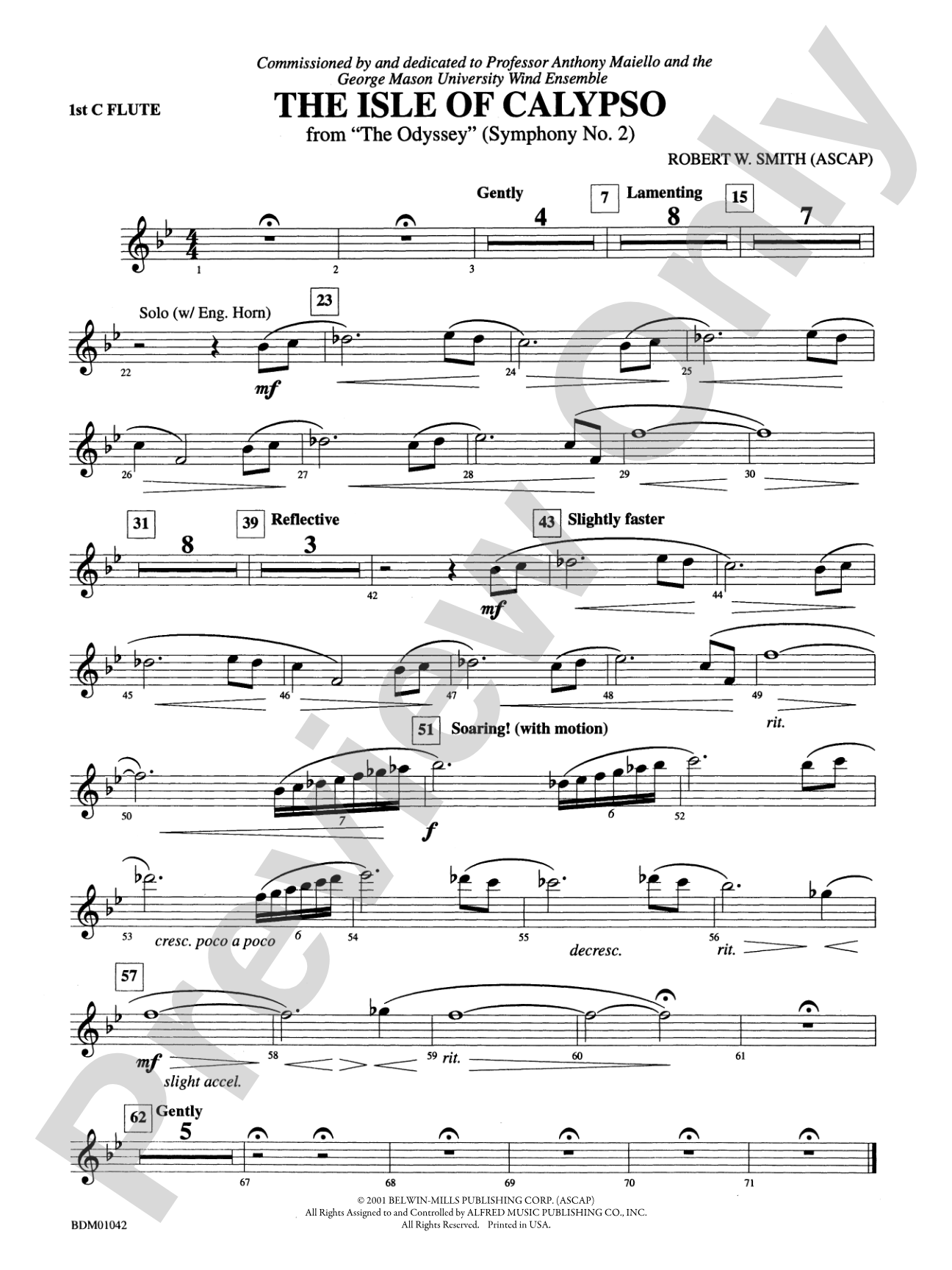 The Isle of Calypso (from The Odyssey (Symphony No. 2)): Flute