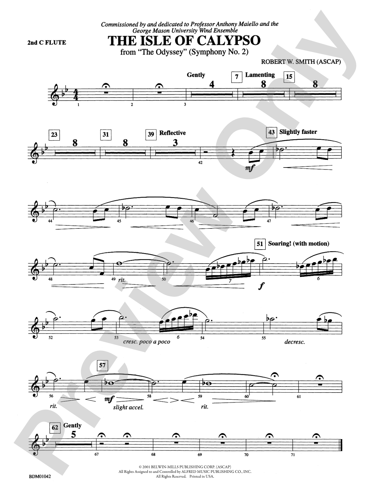The Isle of Calypso (from The Odyssey (Symphony No. 2)): 2nd Flute