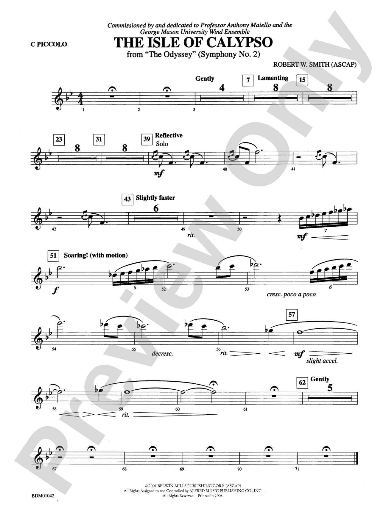 The Isle of Calypso (from The Odyssey (Symphony No. 2)): Piccolo