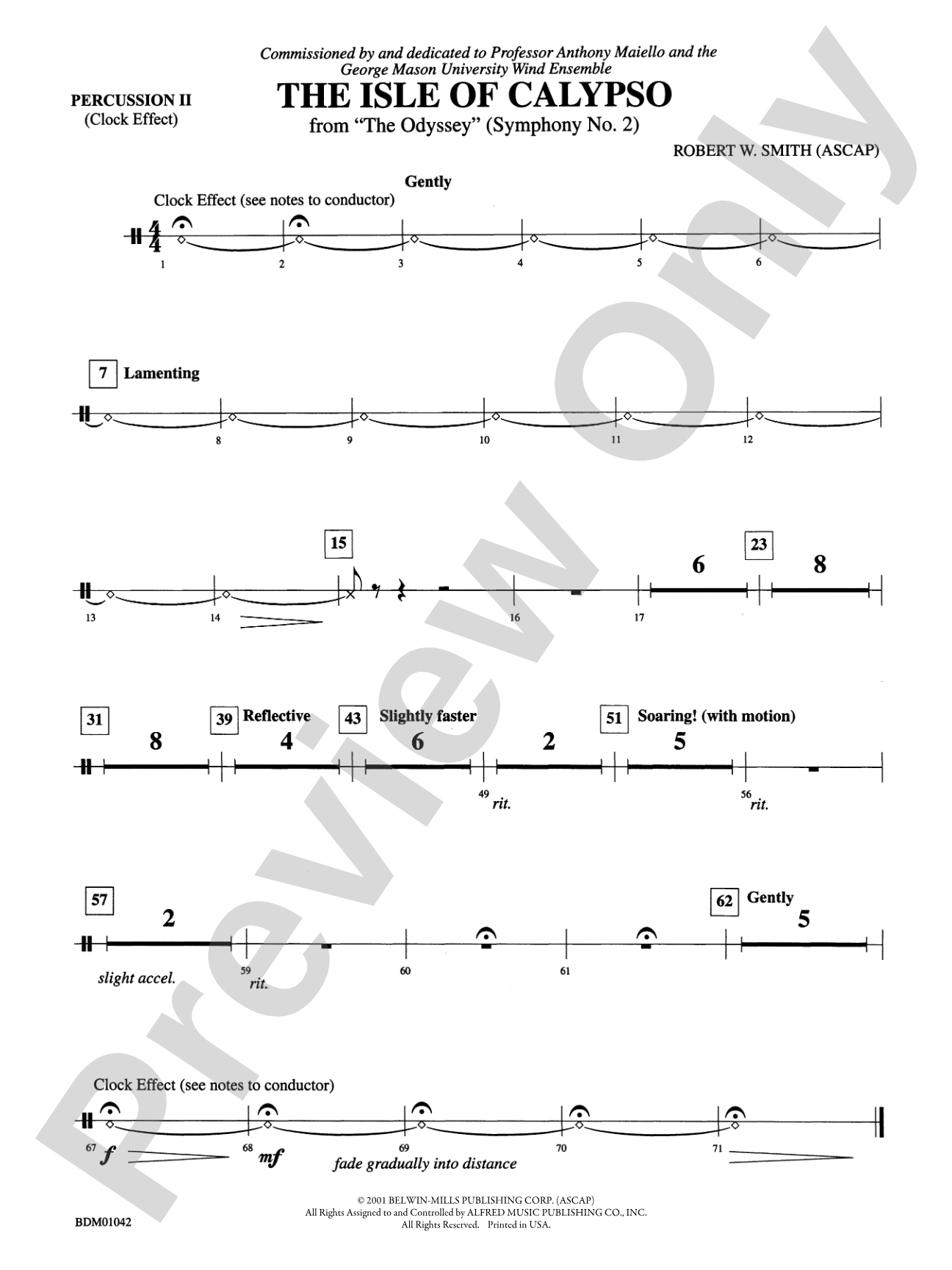 The Isle of Calypso (from The Odyssey (Symphony No. 2)): 2nd Percussion