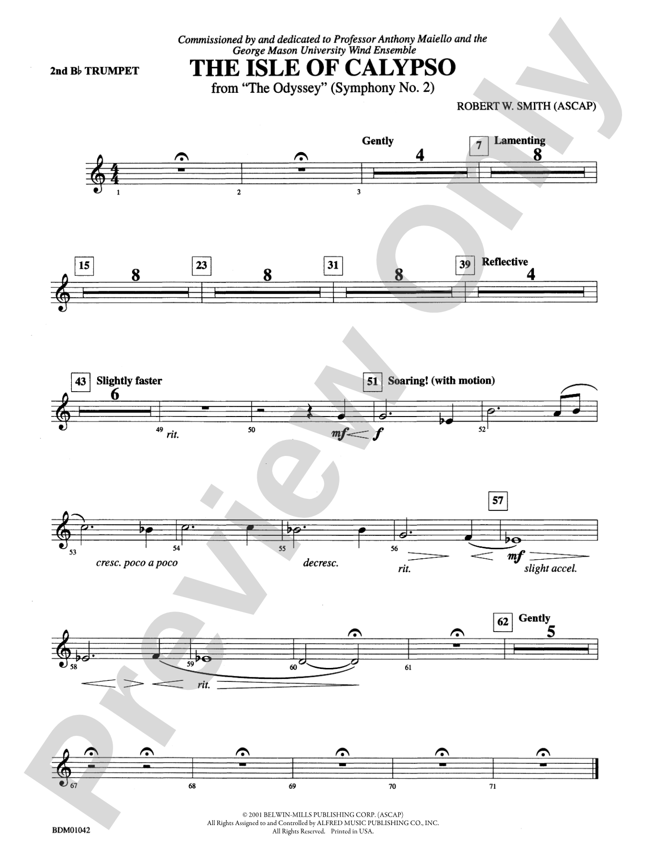 The Isle of Calypso (from The Odyssey (Symphony No. 2)): 2nd B-flat Trumpet