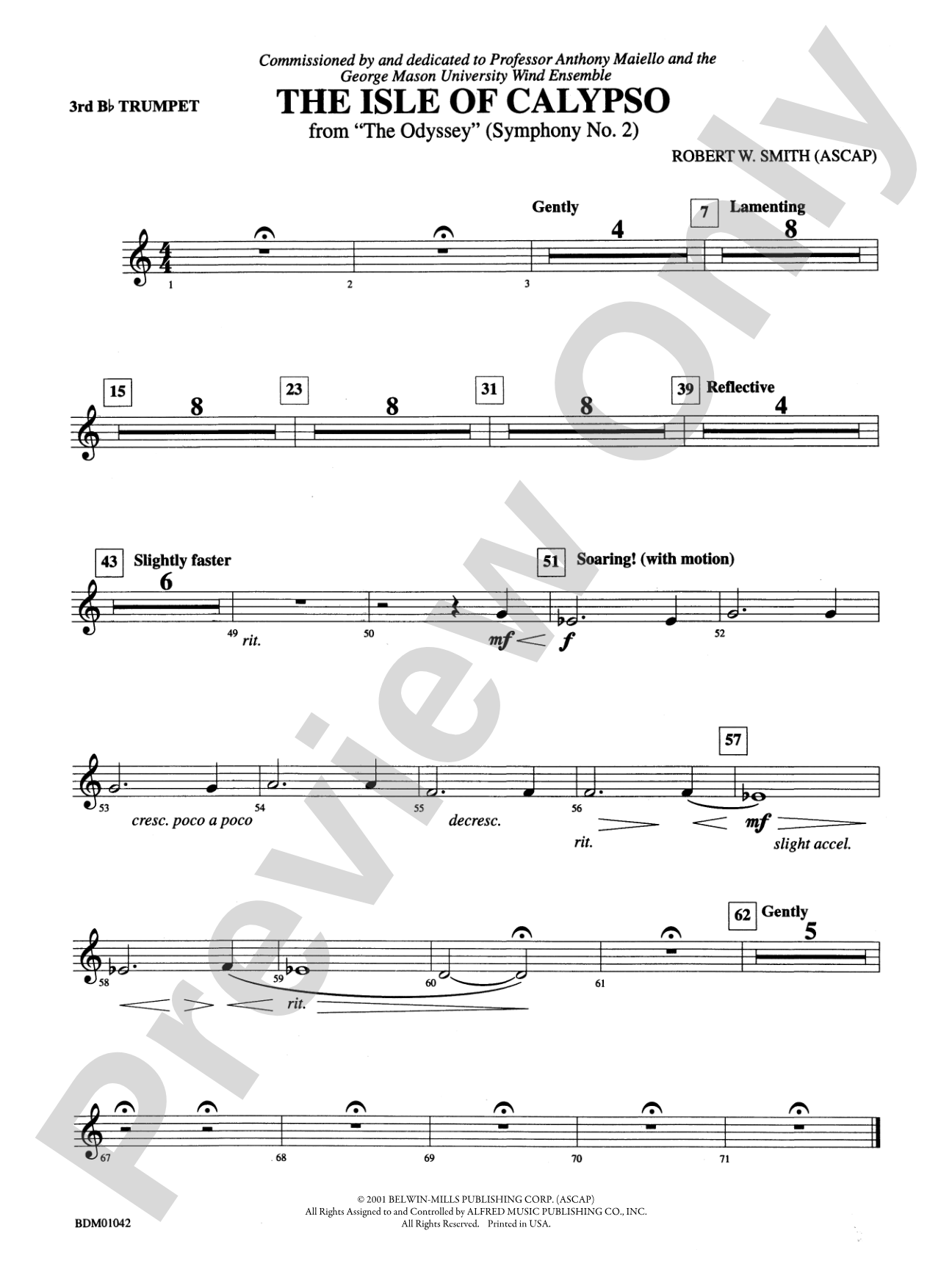 The Isle of Calypso (from The Odyssey (Symphony No. 2)): 3rd B-flat Trumpet