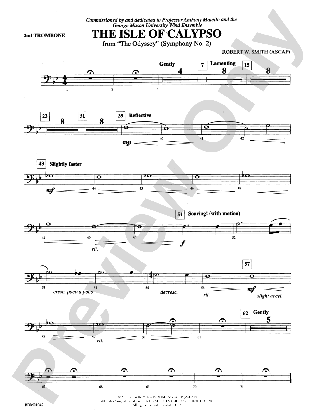 The Isle of Calypso (from The Odyssey (Symphony No. 2)): 2nd Trombone