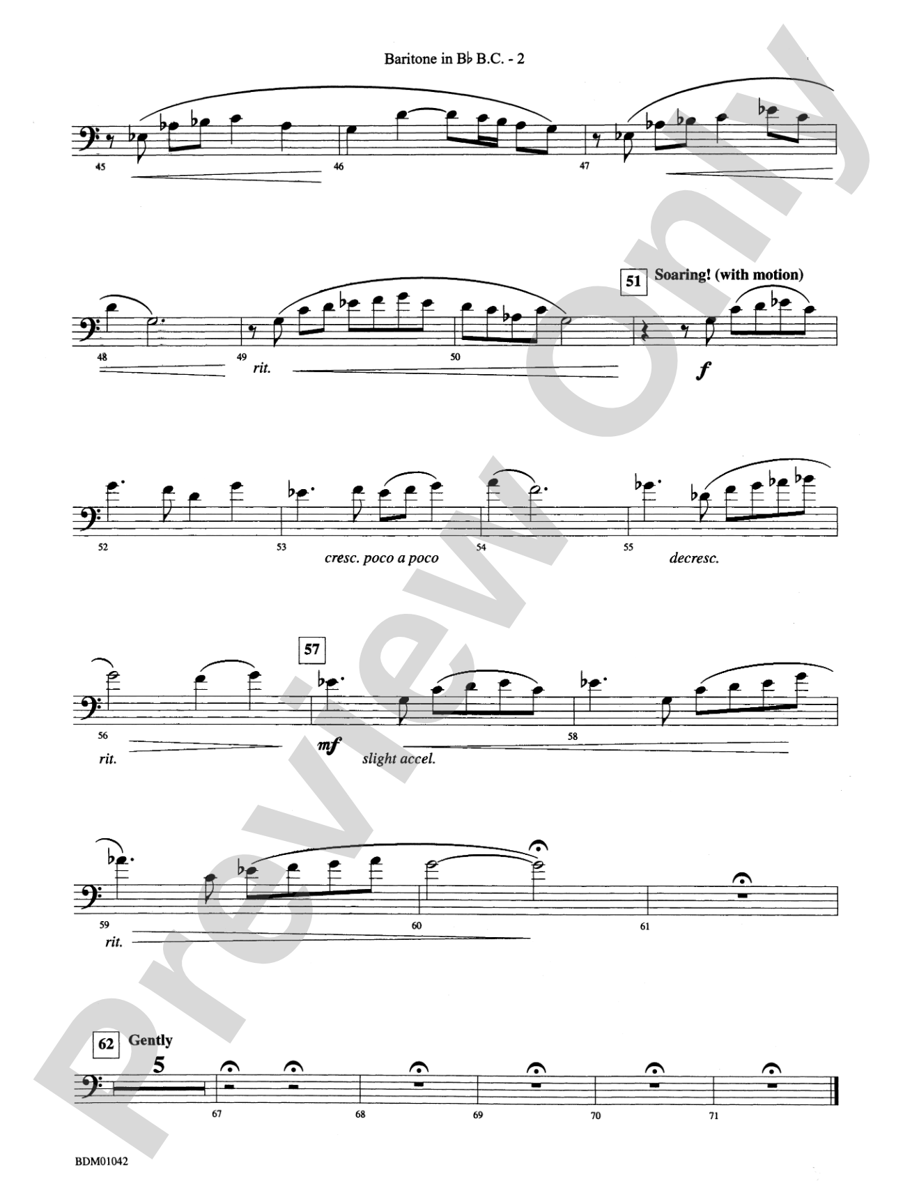 The Isle of Calypso (from The Odyssey (Symphony No. 2)): (wp) B-flat Baritone B.C.