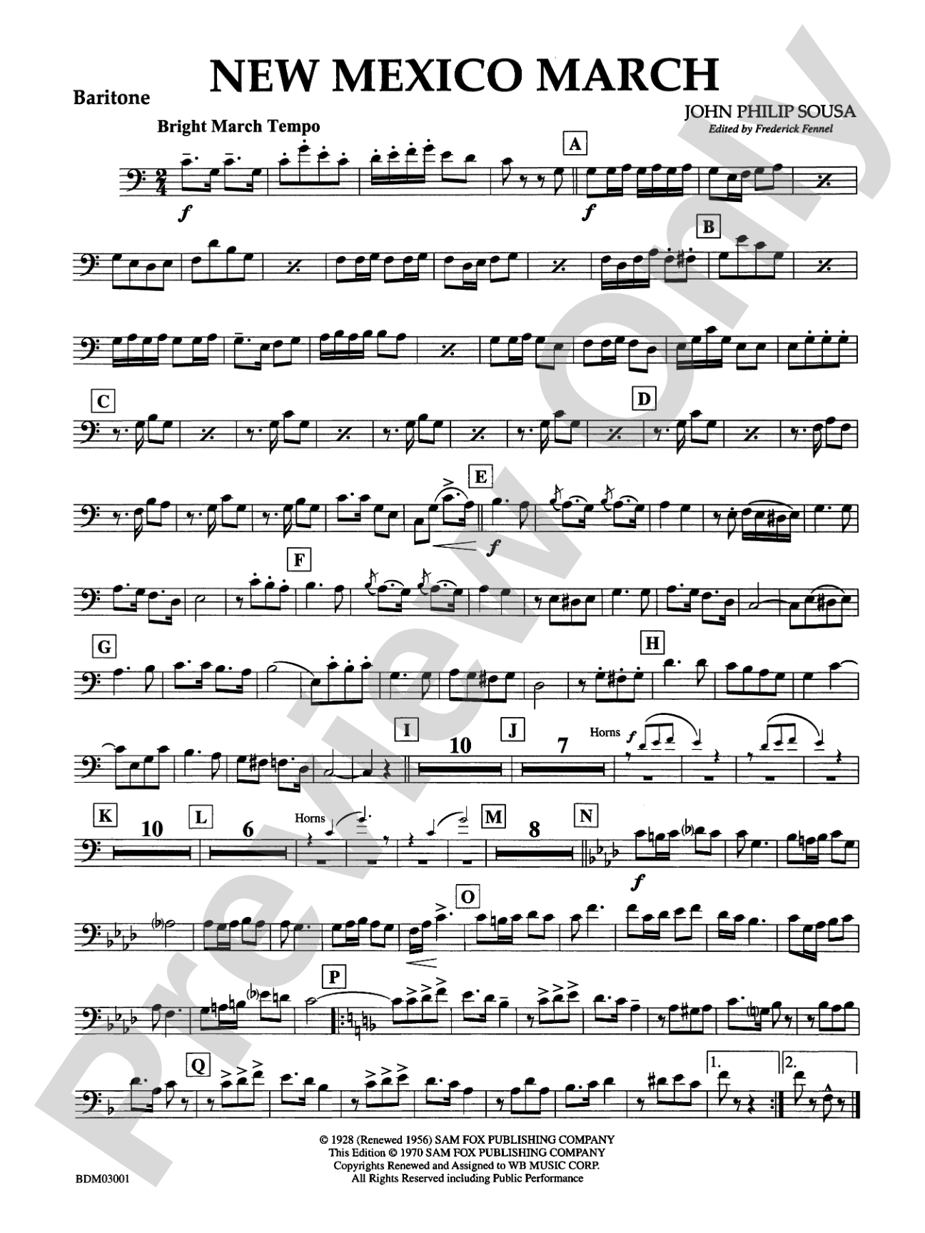 New Mexico March: Baritone B.C.