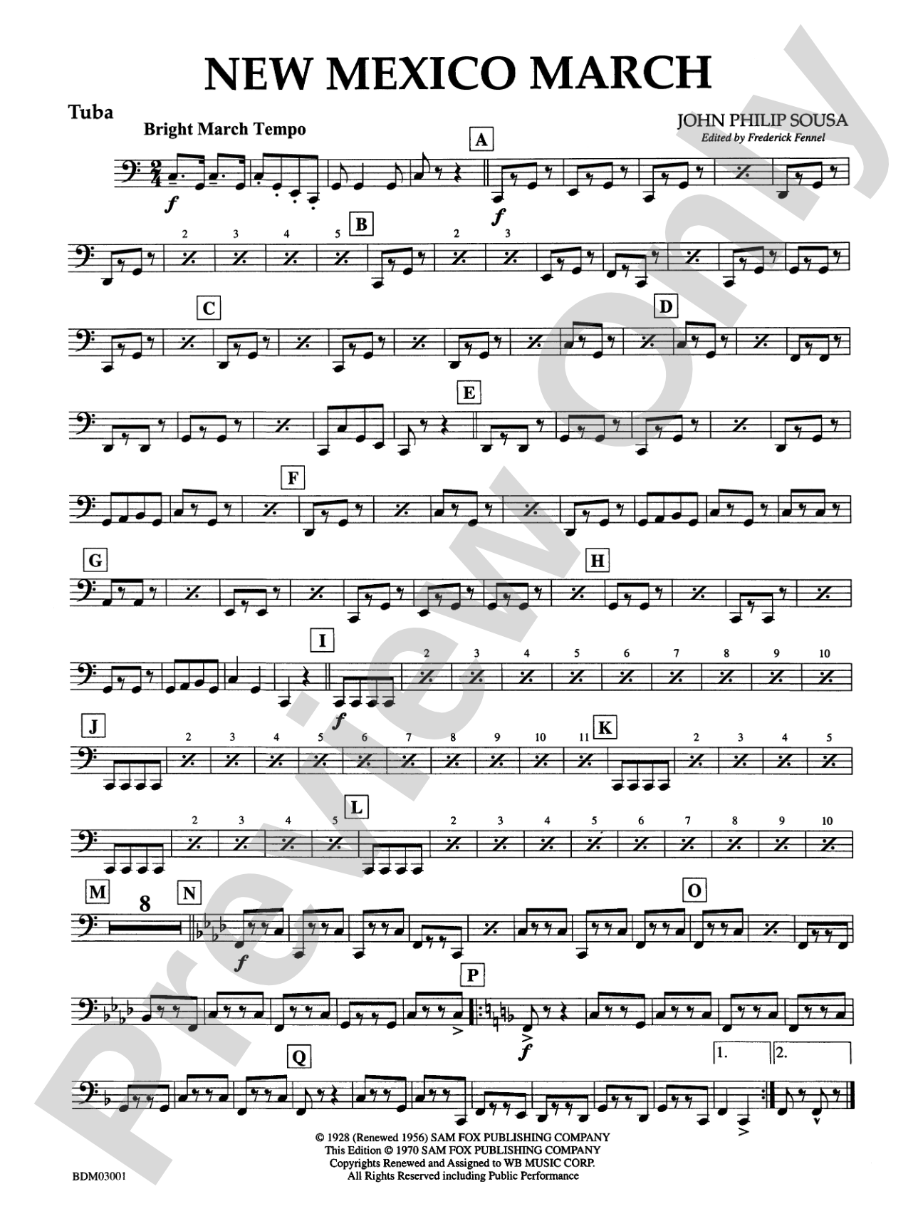 New Mexico March: Tuba
