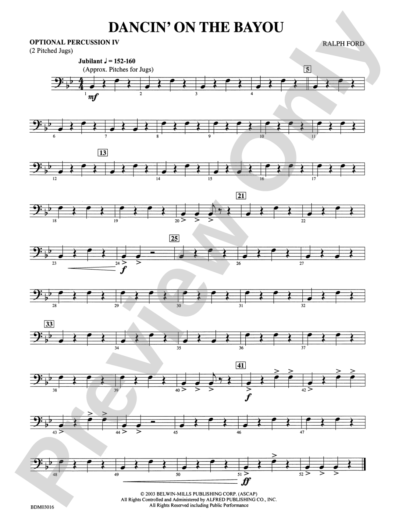Dancin' on the Bayou: 4th Percussion