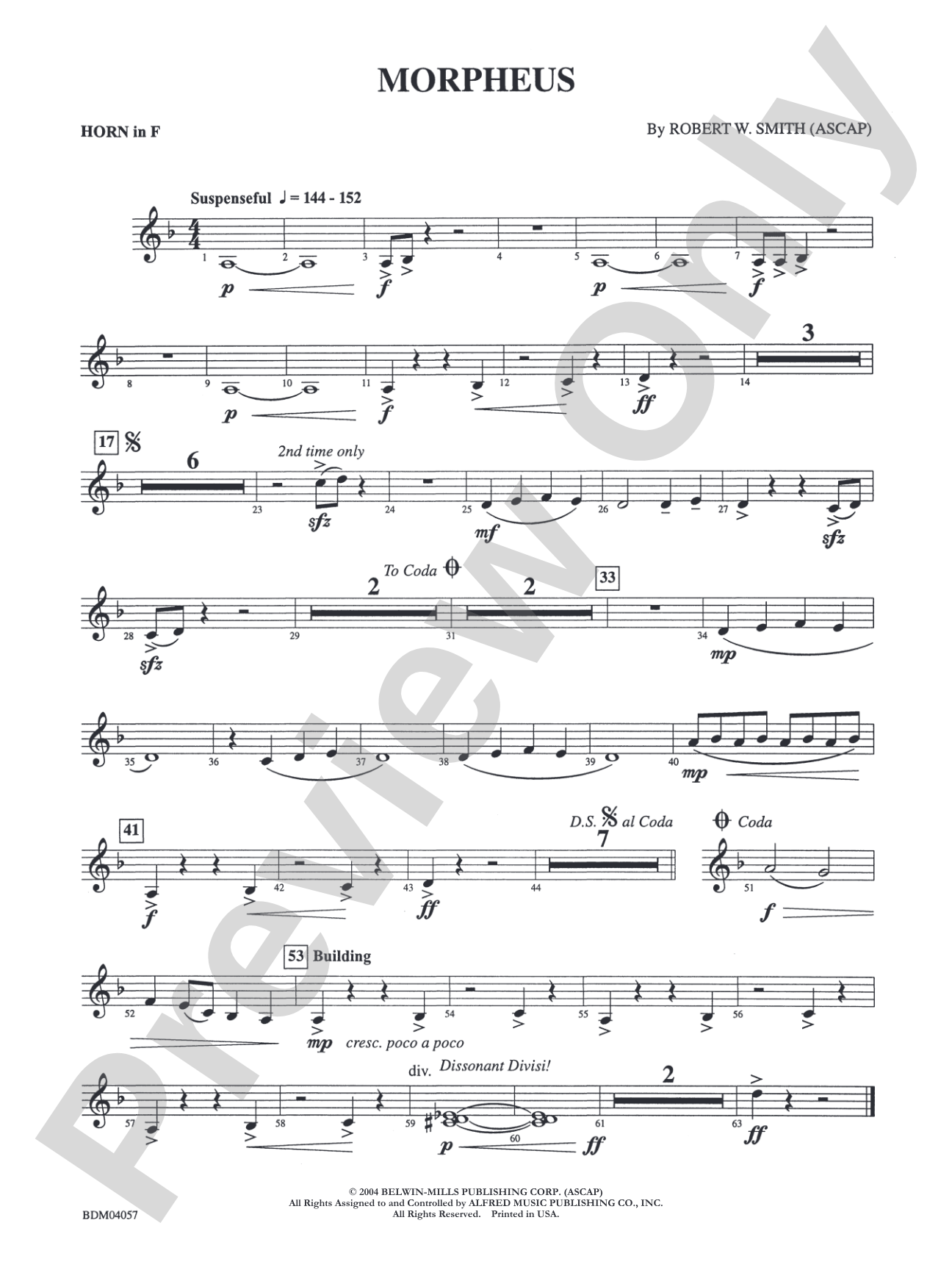 Morpheus: 1st F Horn