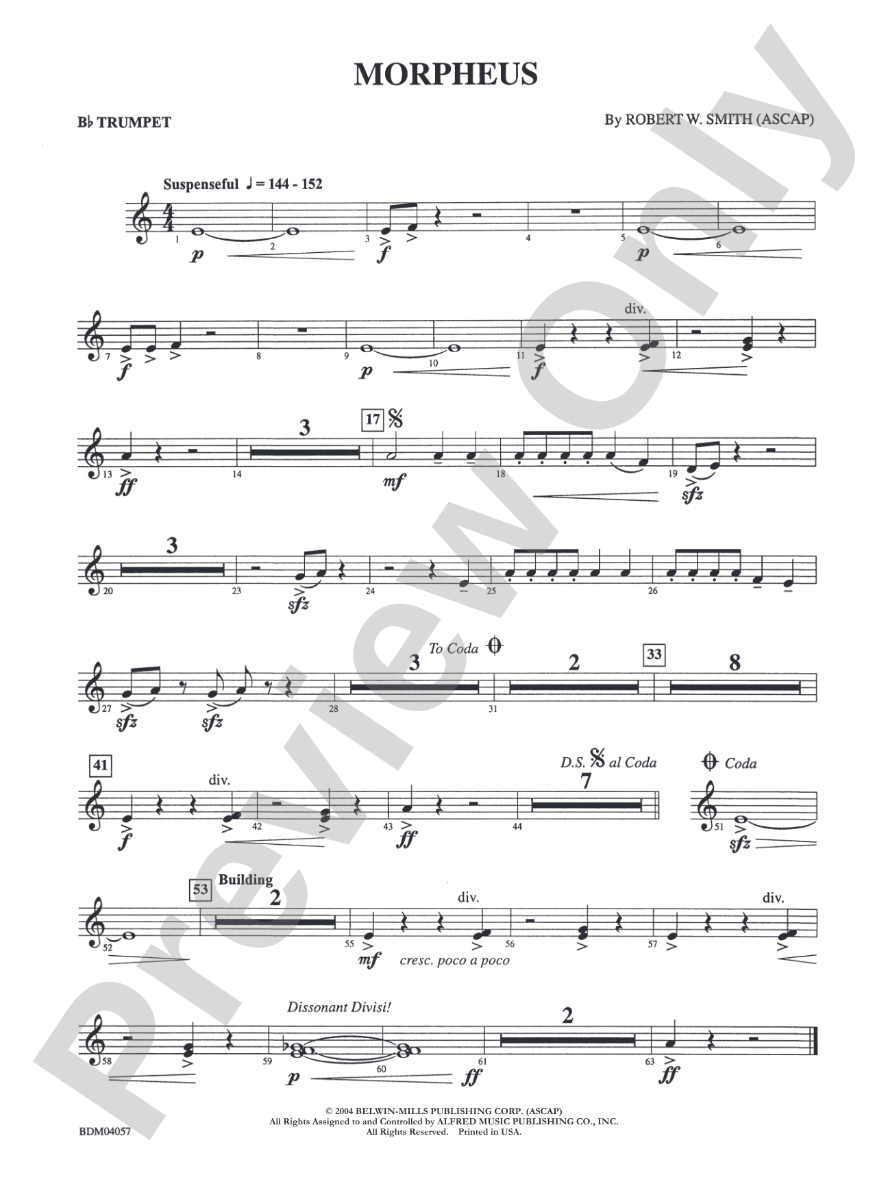 Morpheus: 1st B-flat Trumpet