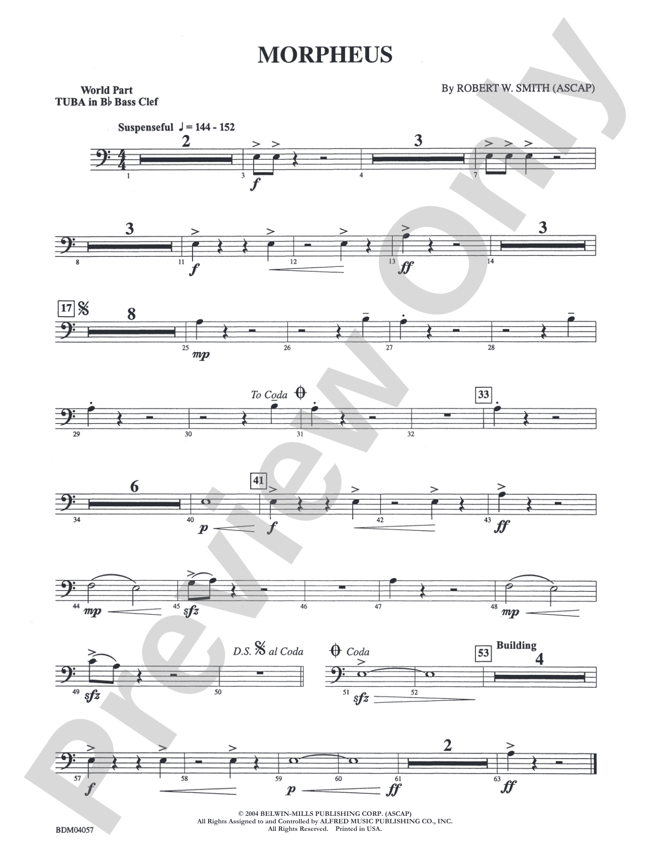 Morpheus: (wp) B-flat Tuba B.C.
