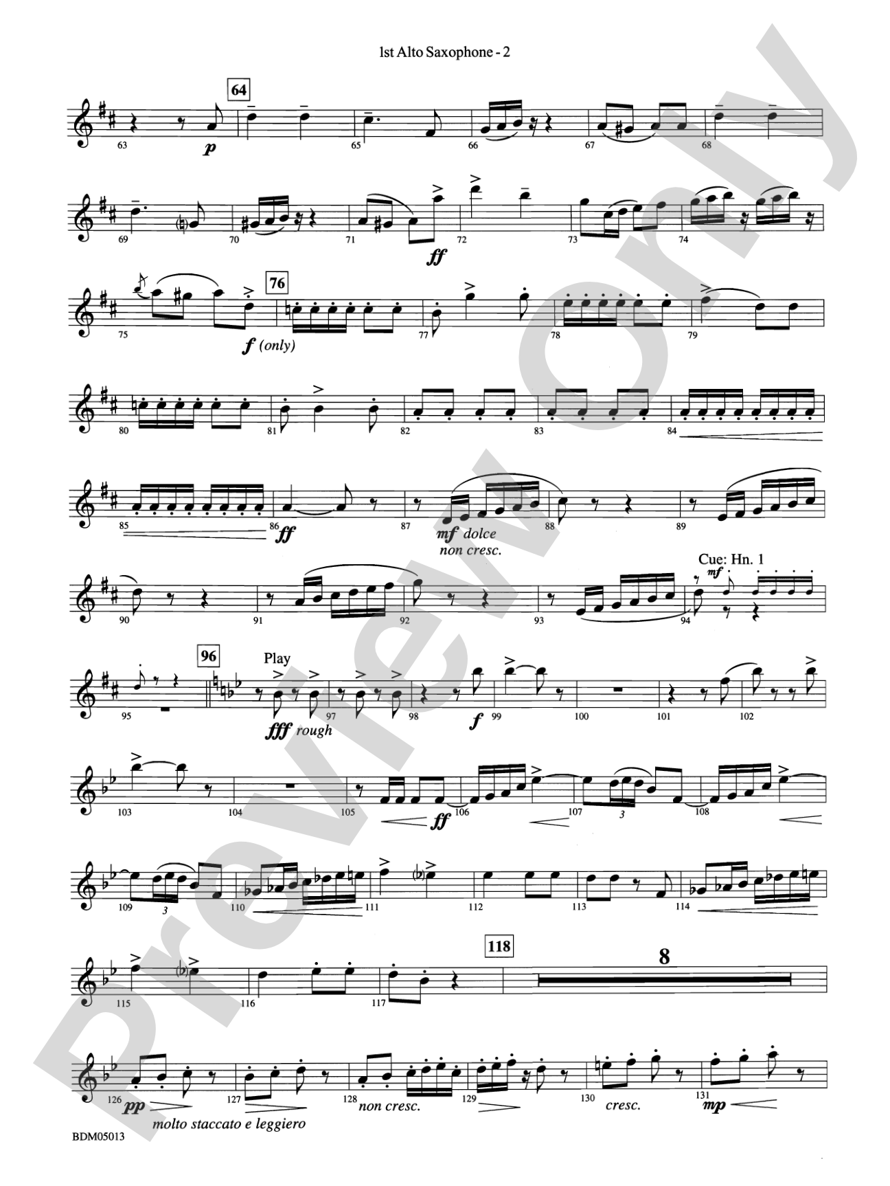 Pineapple Poll (Suite from the Ballet): E-flat Alto Saxophone