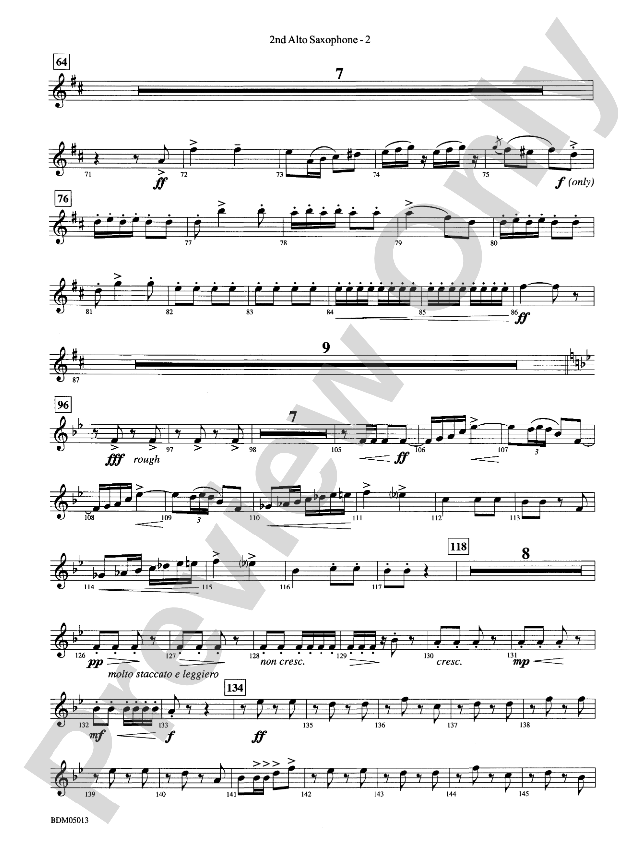 Pineapple Poll (Suite from the Ballet): 2nd E-flat Alto Saxophone