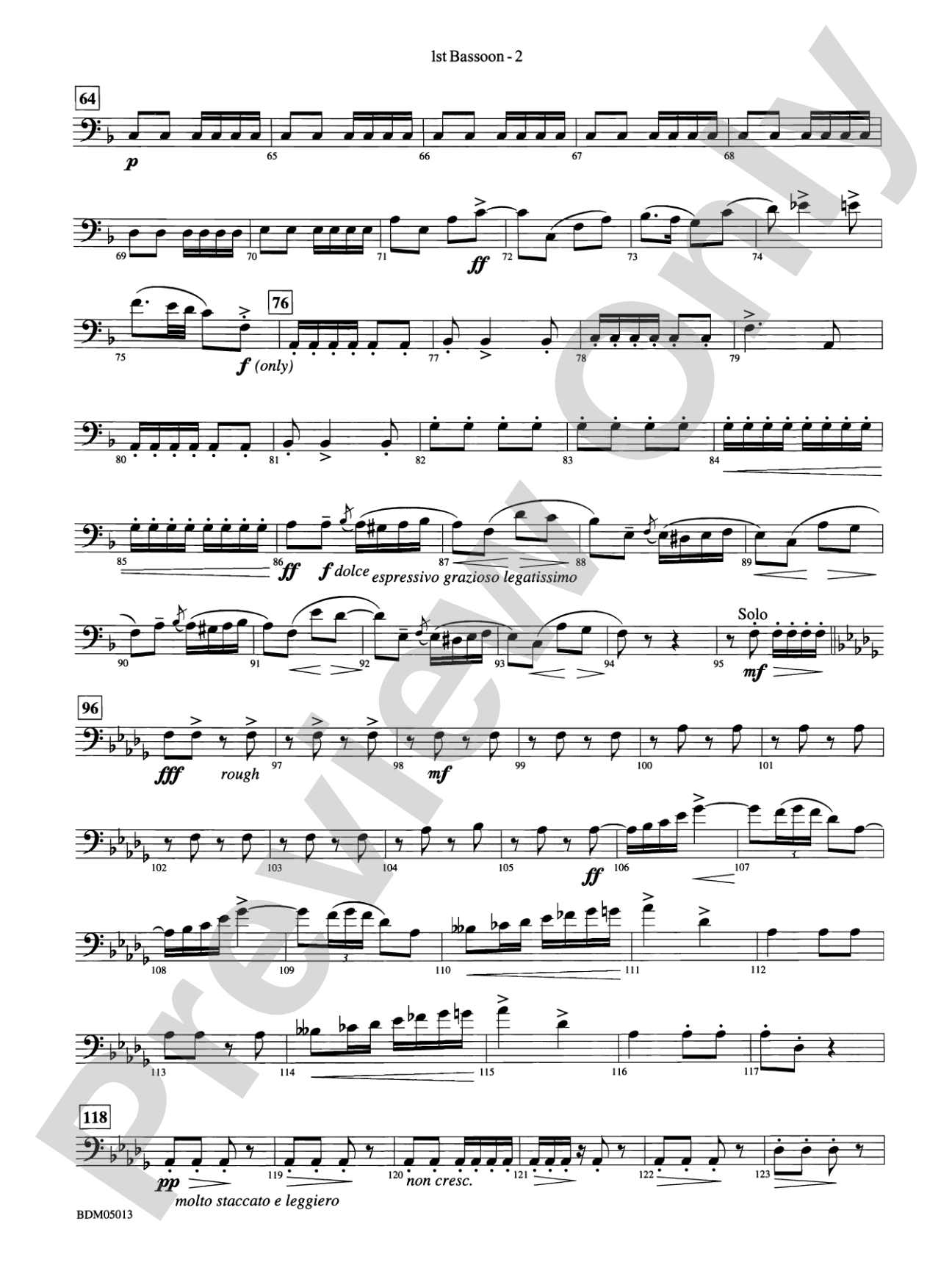 Pineapple Poll (Suite from the Ballet): Bassoon