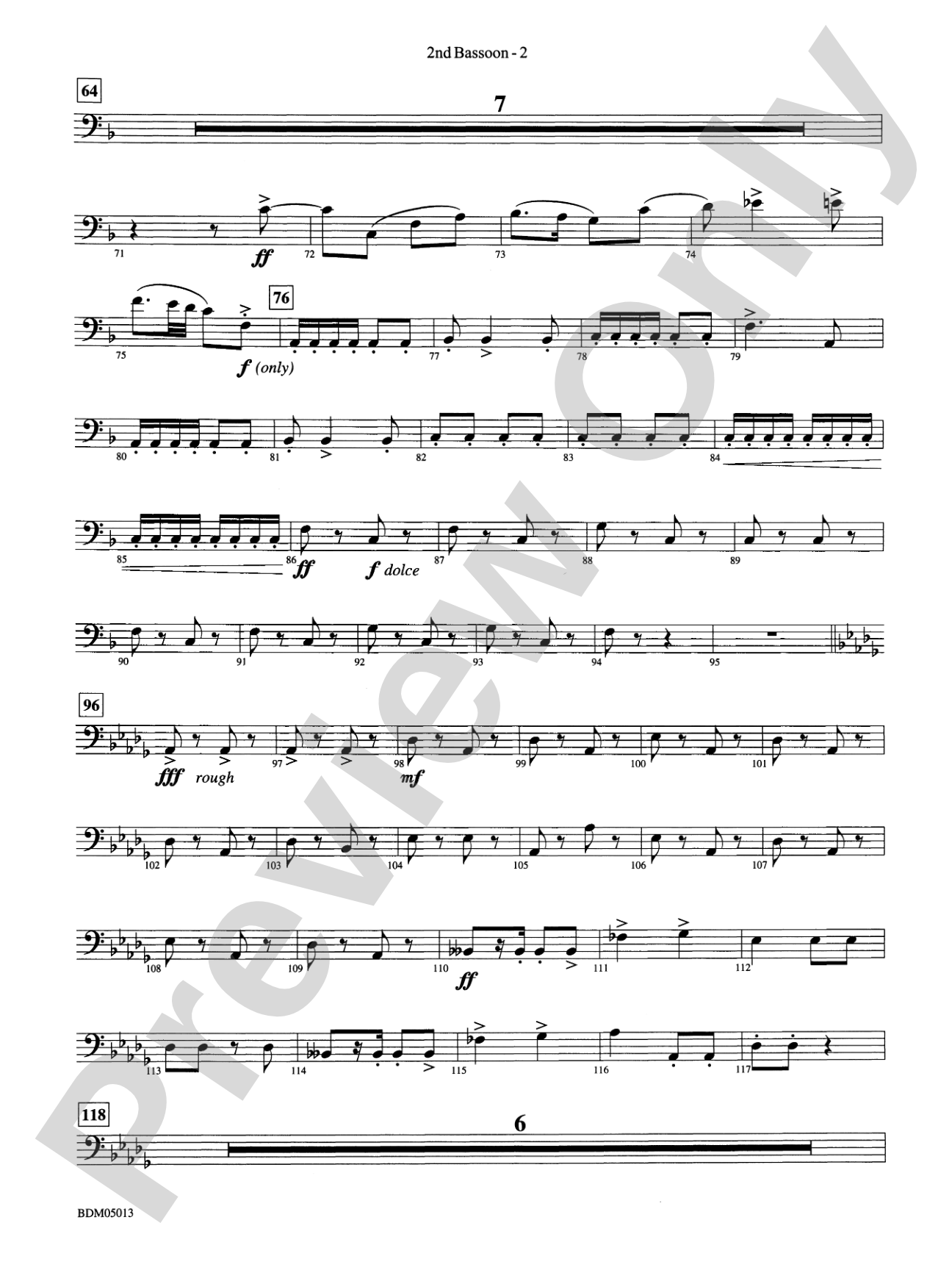 Pineapple Poll (Suite from the Ballet): 2nd Bassoon