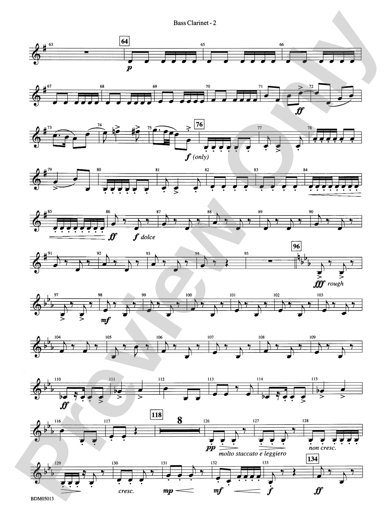 Pineapple Poll (Suite from the Ballet): B-flat Bass Clarinet