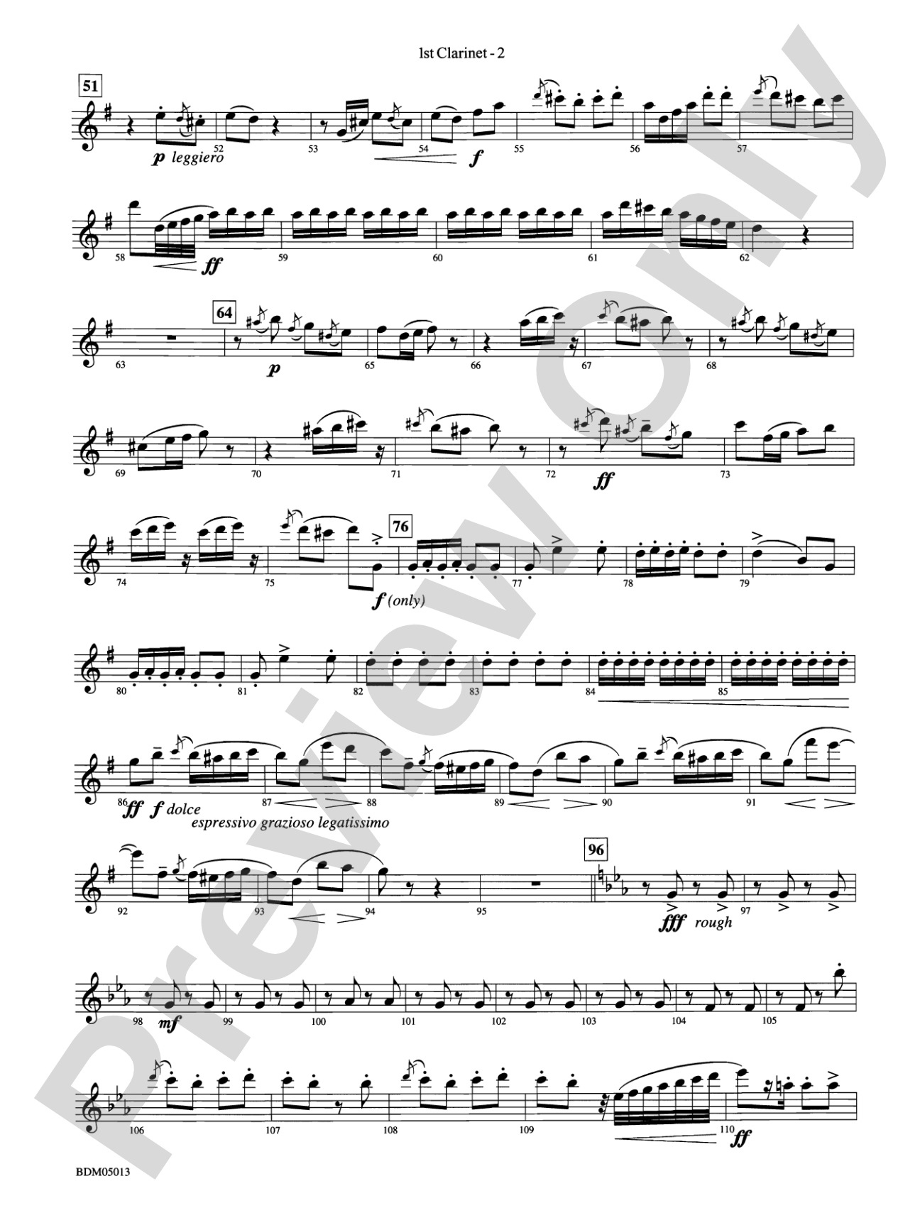 Pineapple Poll (Suite from the Ballet): 1st B-flat Clarinet