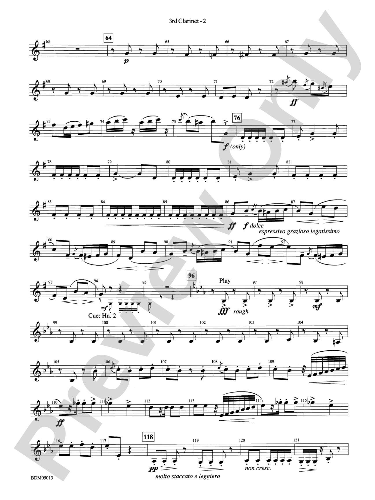 Pineapple Poll (Suite from the Ballet): 3rd B-flat Clarinet