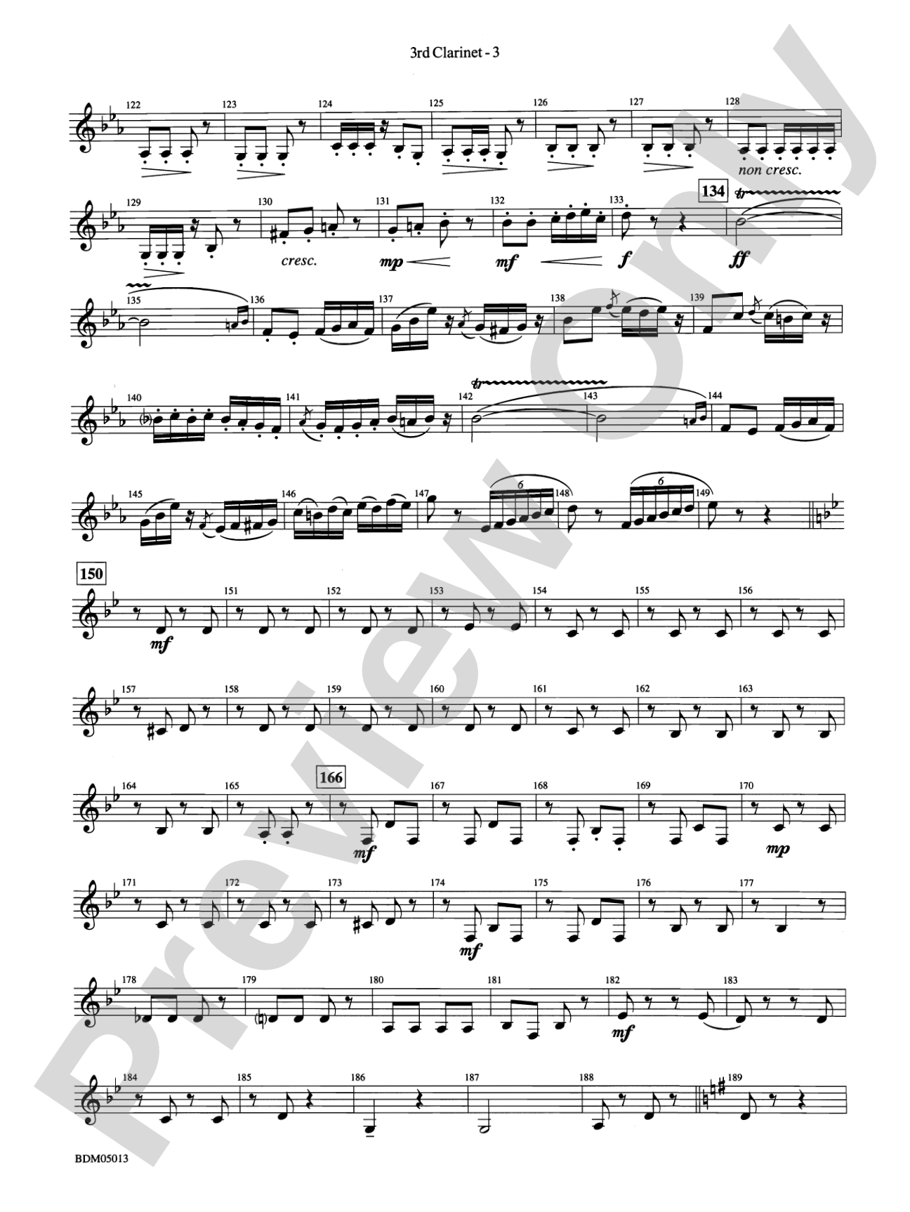 Pineapple Poll (Suite from the Ballet): 3rd B-flat Clarinet