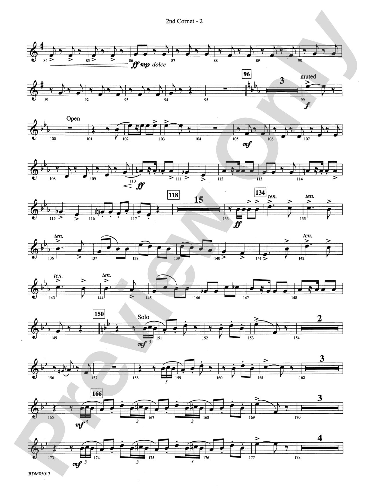 Pineapple Poll (Suite from the Ballet): 2nd B-flat Cornet