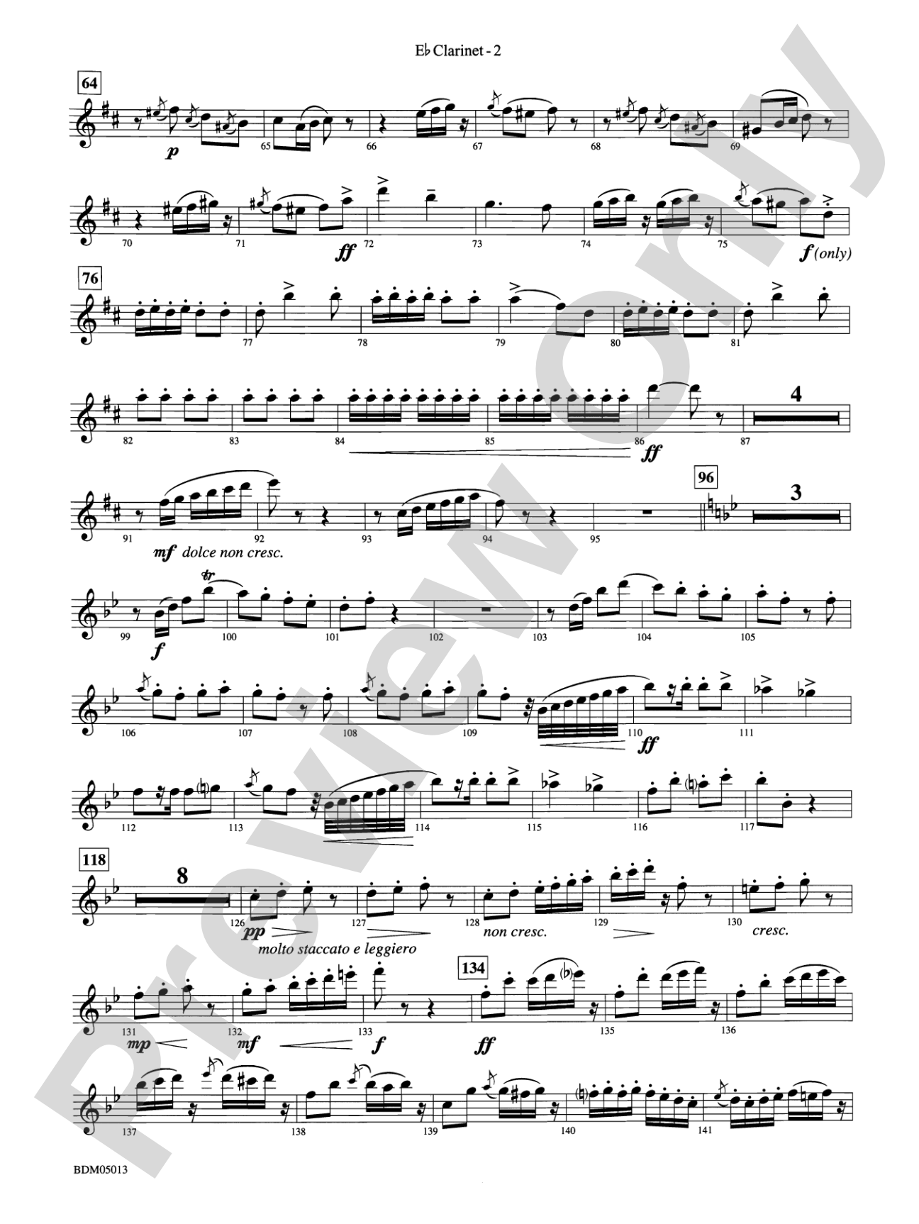 Pineapple Poll (Suite from the Ballet): E-flat Soprano Clarinet