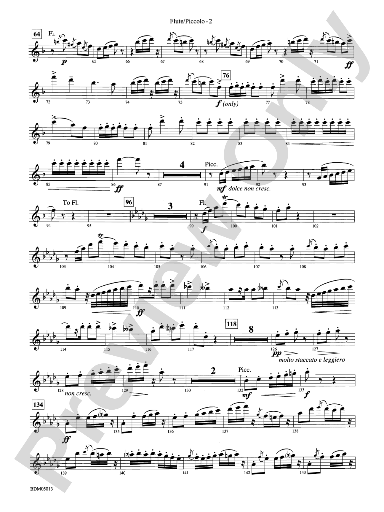 Pineapple Poll (Suite from the Ballet): Flute