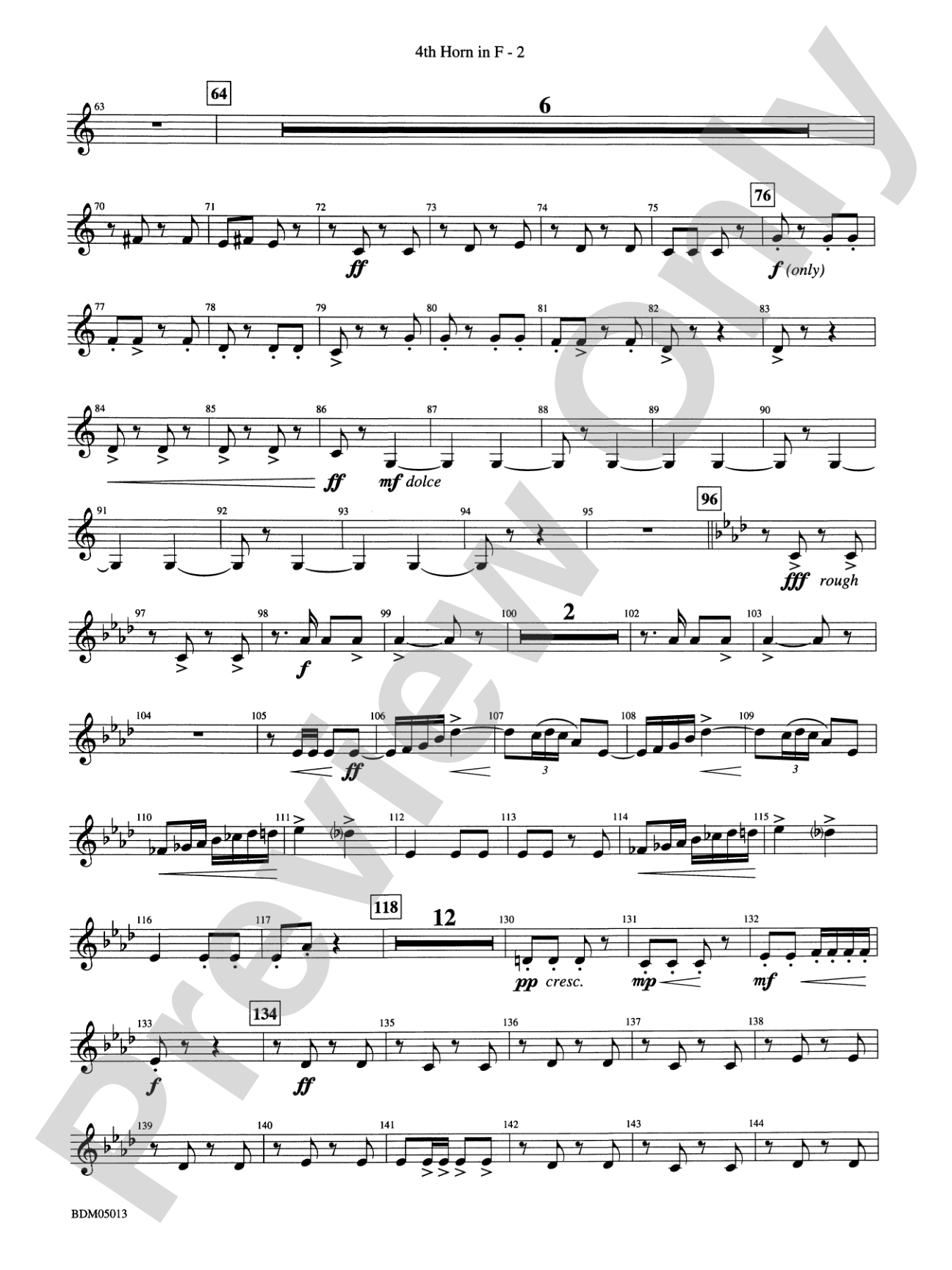 Pineapple Poll (Suite from the Ballet): 4th F Horn