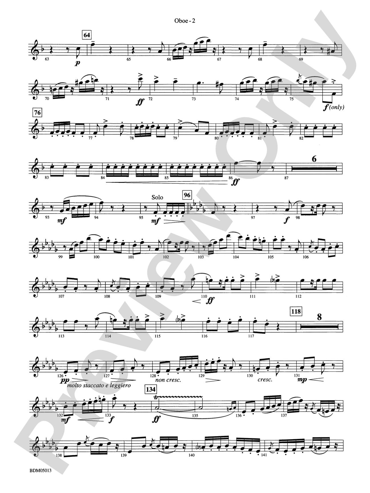 Pineapple Poll (Suite from the Ballet): Oboe