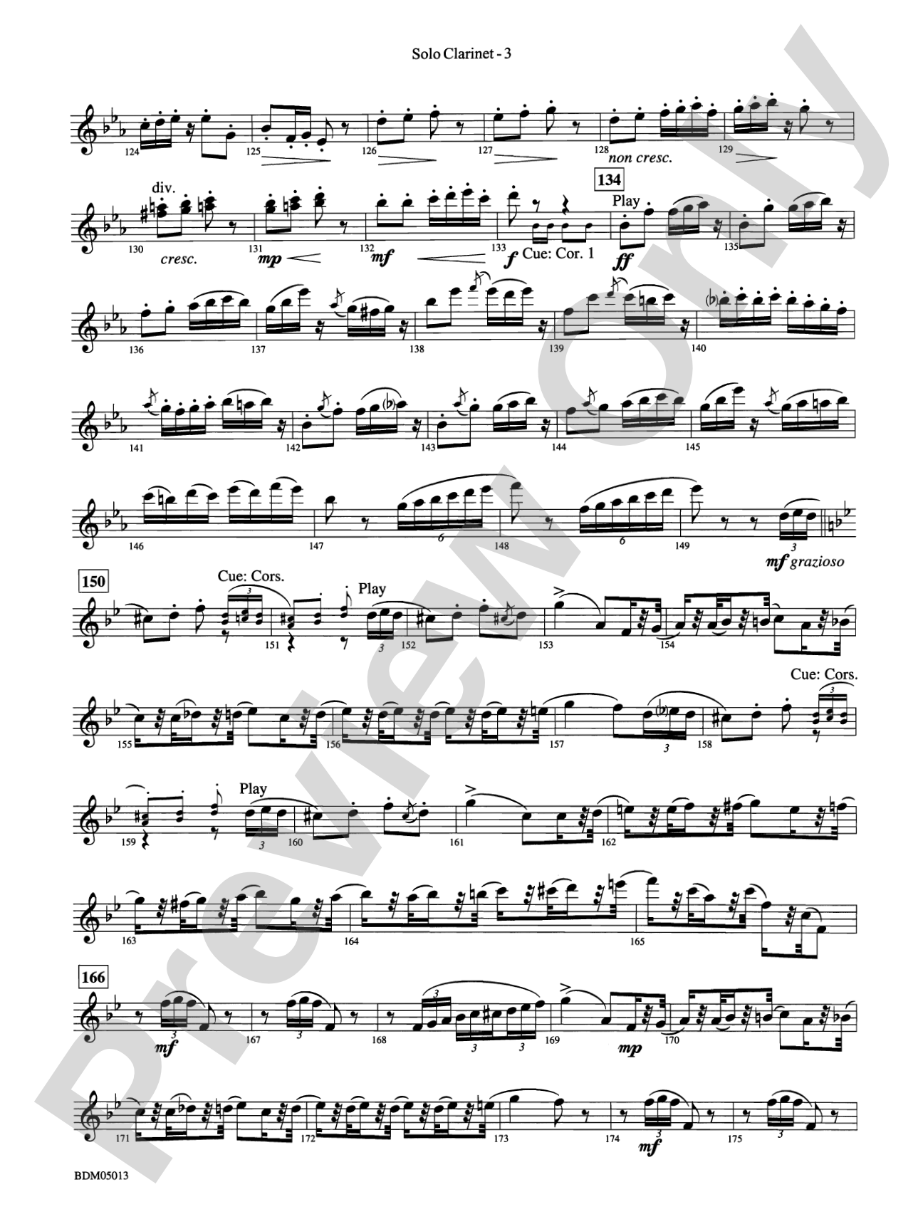 Pineapple Poll (Suite from the Ballet): Solo Clarinet