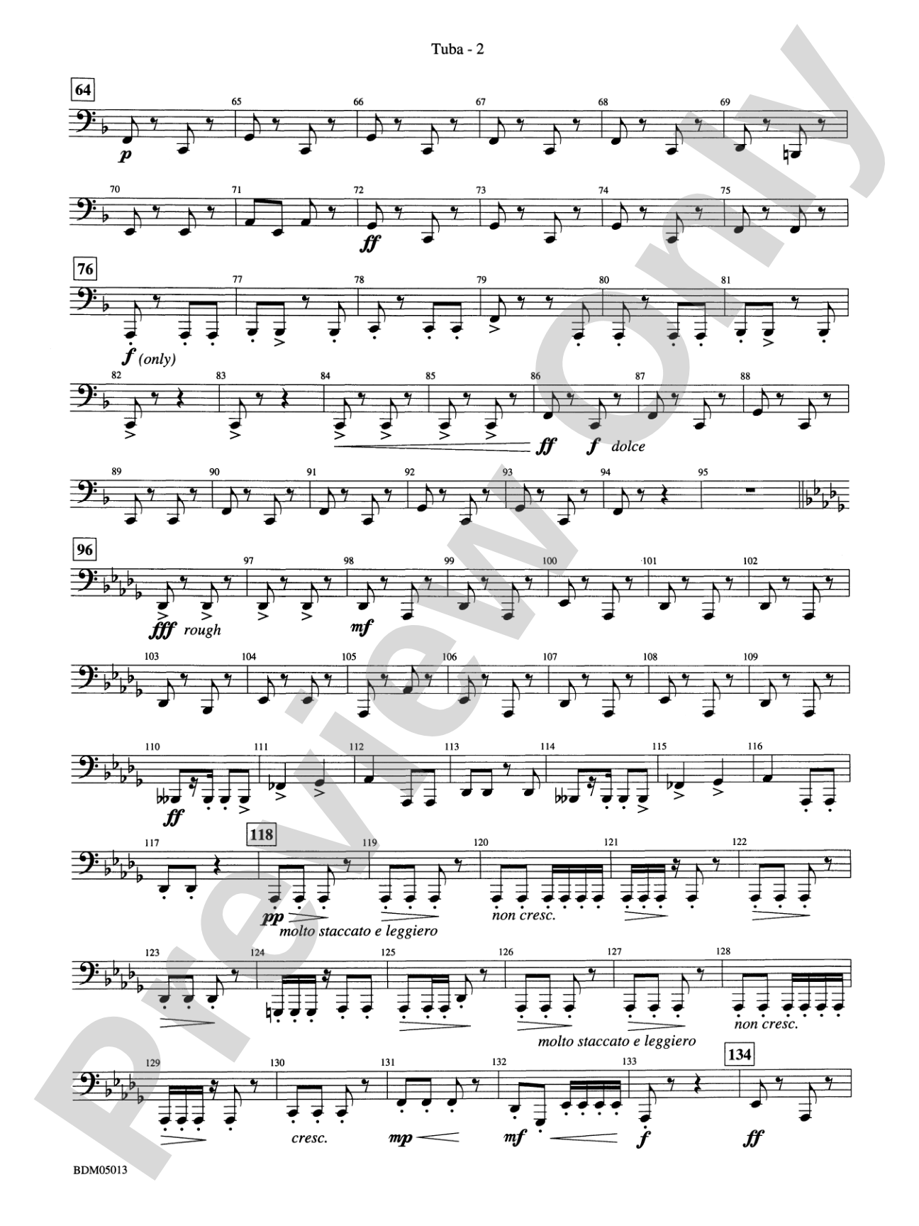 Pineapple Poll (Suite from the Ballet): Tuba