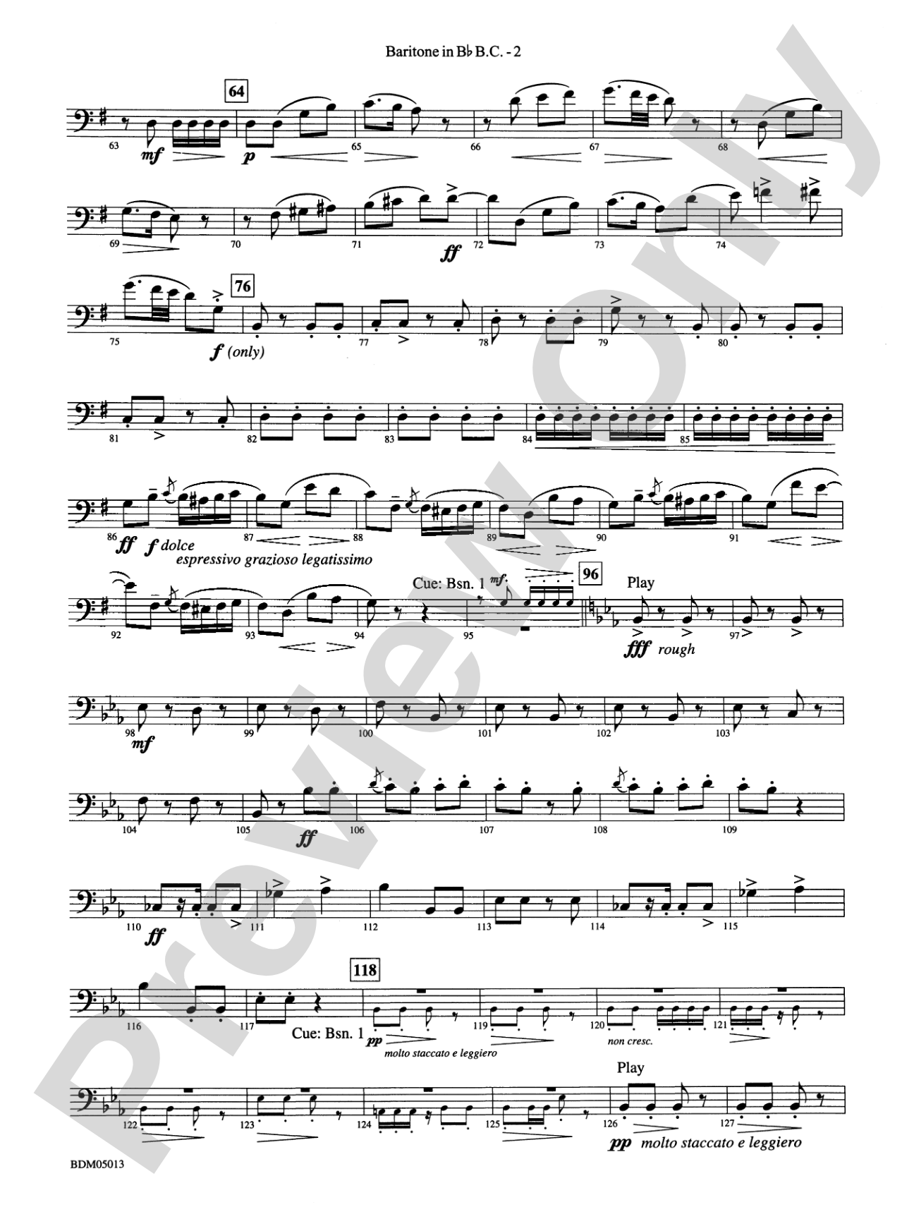 Pineapple Poll (Suite from the Ballet): (wp) B-flat Baritone B.C.