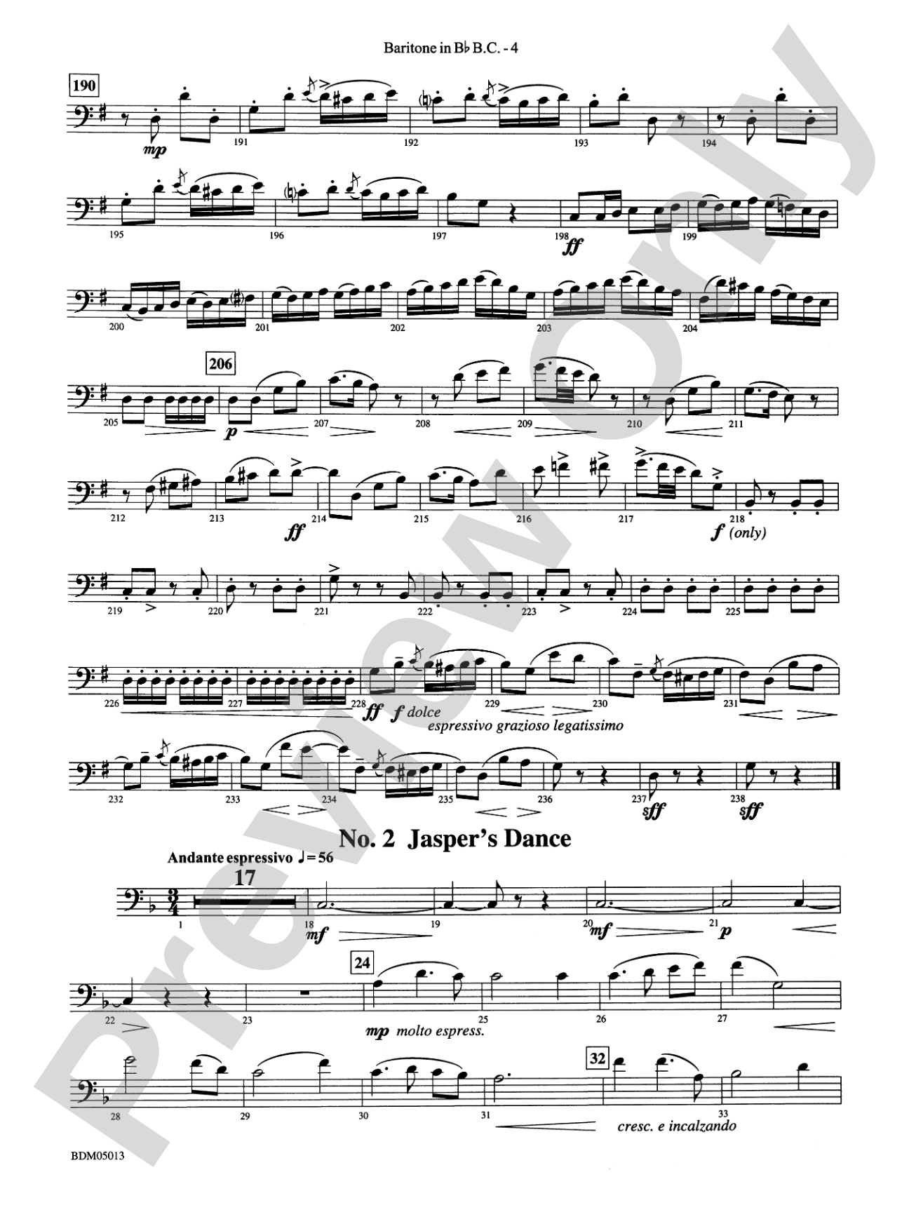Pineapple Poll (Suite from the Ballet): (wp) B-flat Baritone B.C.