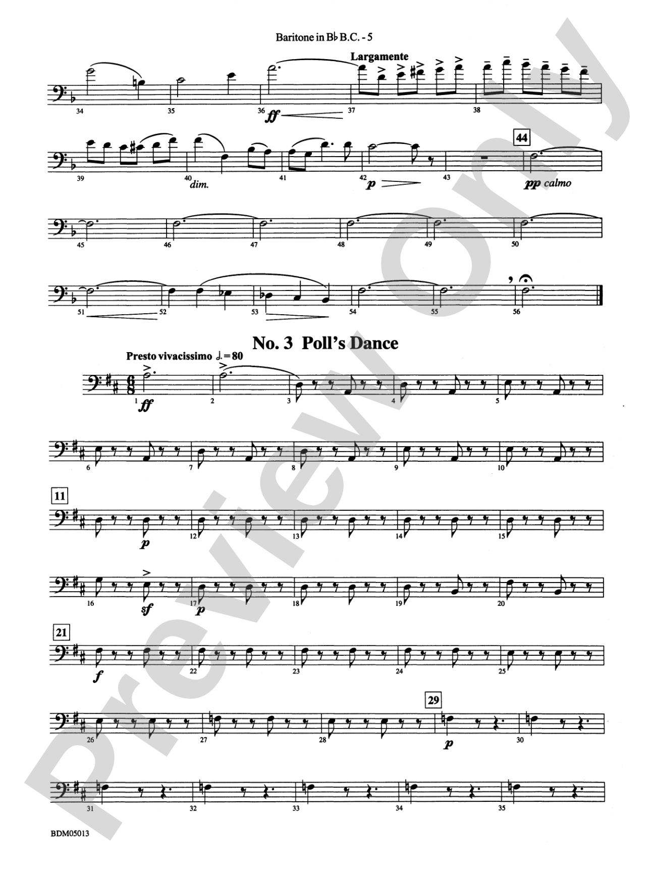 Pineapple Poll (Suite from the Ballet): (wp) B-flat Baritone B.C.