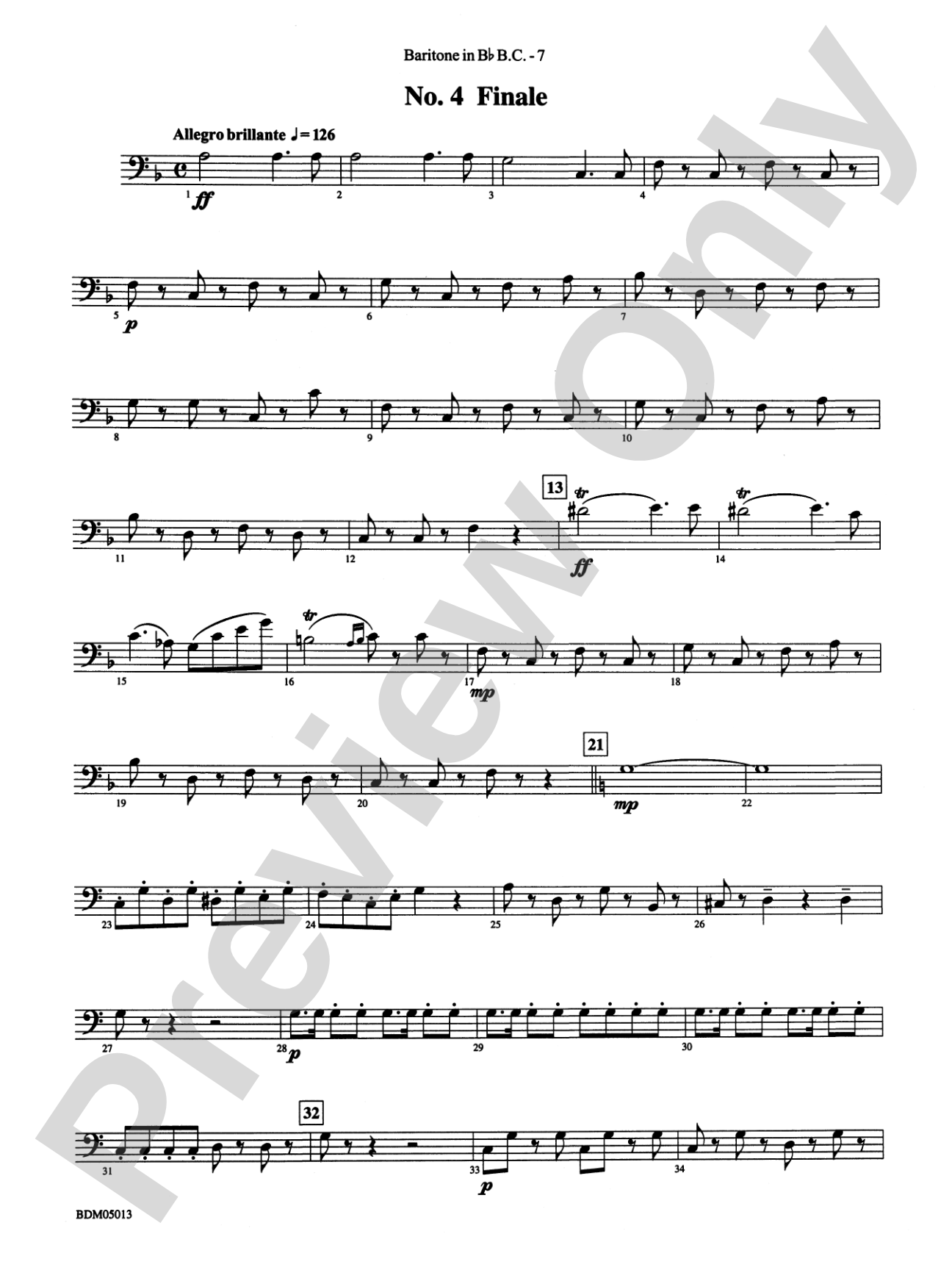 Pineapple Poll (Suite from the Ballet): (wp) B-flat Baritone B.C.